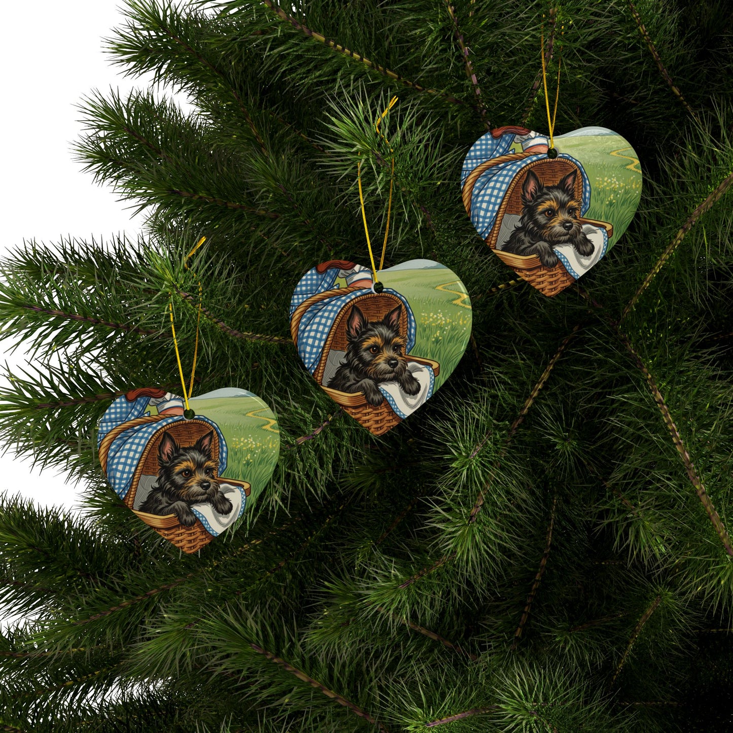 Ceramic Ornaments, Toto Wizard of Oz Tree, 2-Side Print, Collectible Series 2 Ornament, Holiday Decor, Christmas Ornament, Gift for Wizard