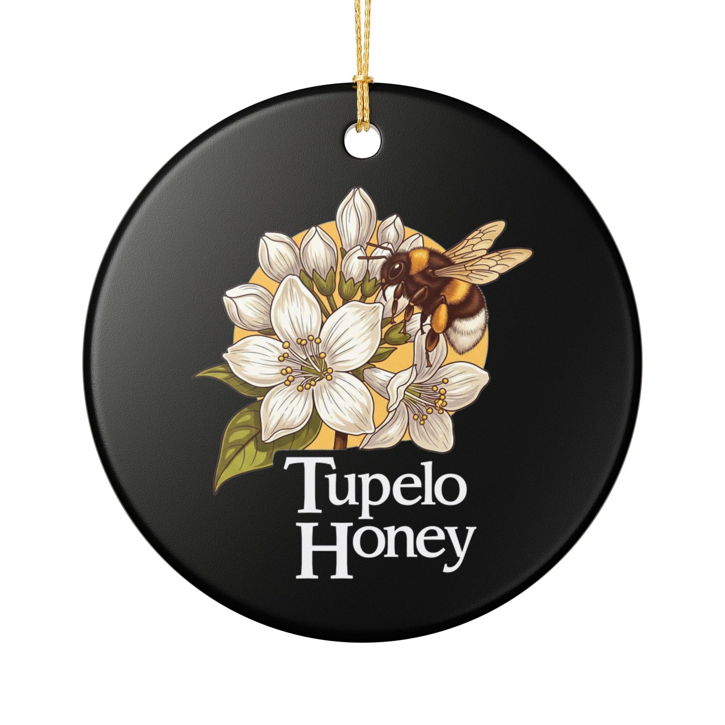 Ceramic Ornament, Tupelo Honey Inspired Van Morrison Song Bumblebee Decoration, Fan Gift, Holiday Decor, Classic Rock Music Lover, Christmas