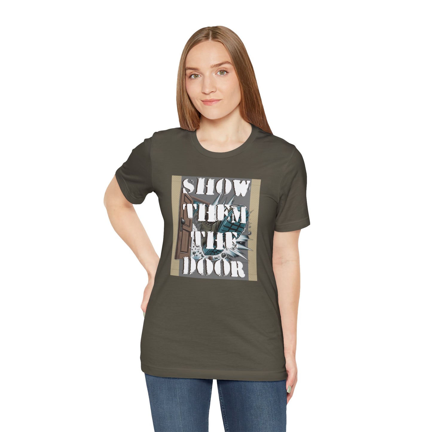 Activist Unisex Graphic Tee - 'Show Them the Door' Political Protest Shirt - Gift for Progressives