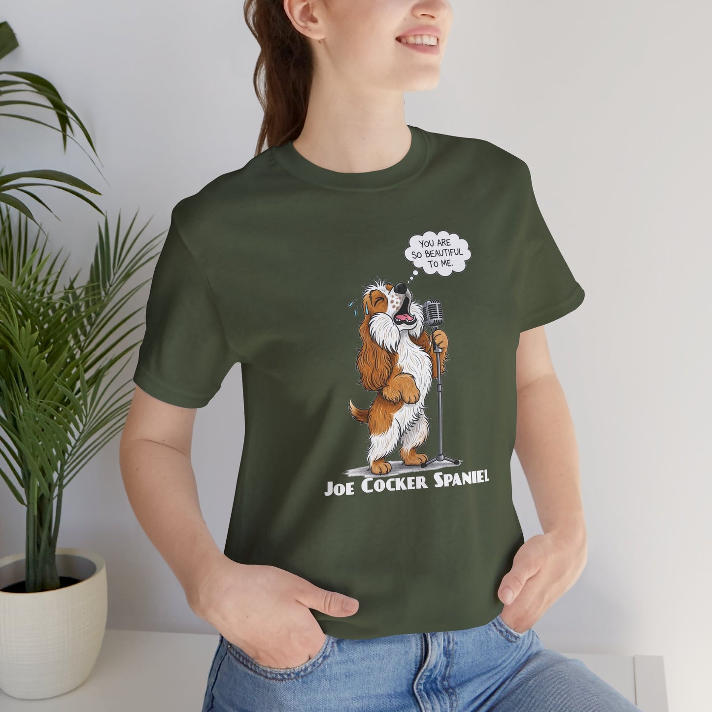 Funny 'Joe Cocker Spaniel' Dog Lovers Tee, Unisex Dog Shirt, Funny Pet Owner Apparel