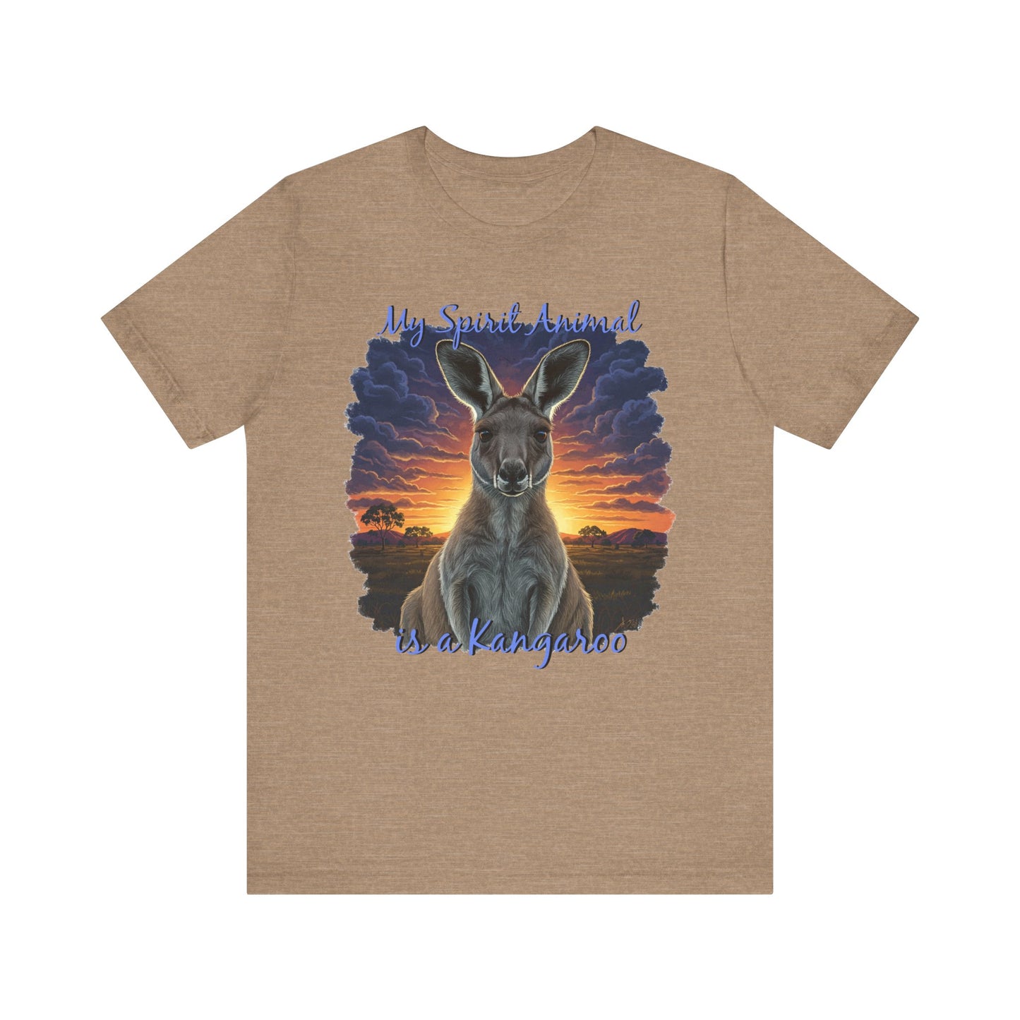'My Spirit Animal is a Kangaroo' Tee - Unisex Jersey Short Sleeve T-Shirt for Wildlife Lovers, Aussies - Schmartypants