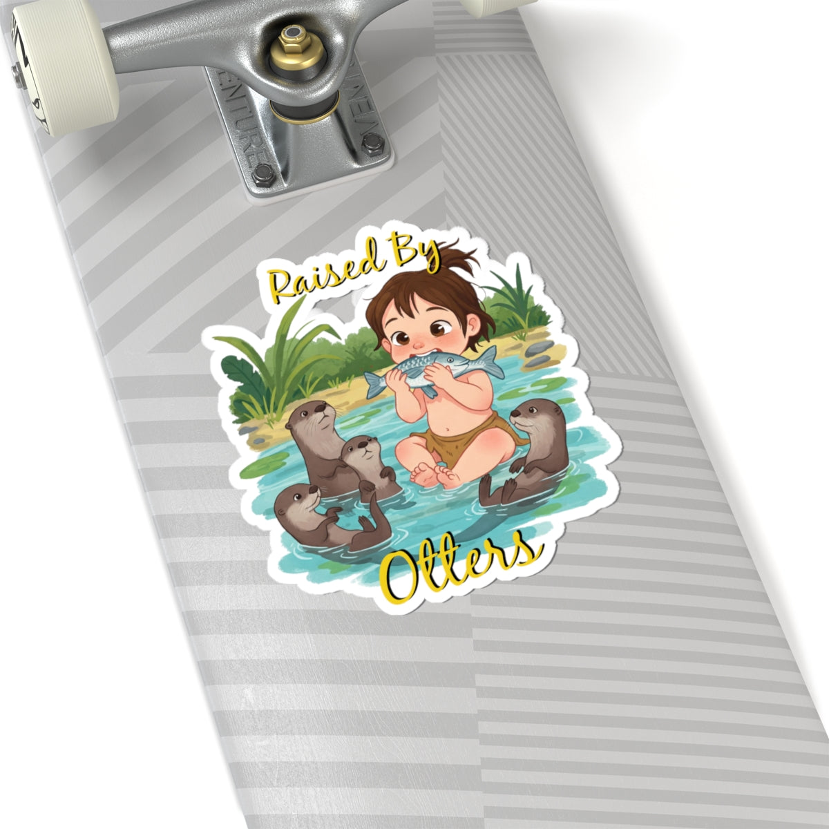 Cute Otter Family Kiss-Cut Stickers | Perfect for Kids' Room Decor, Laptop Stickers, Water Bottles, Fun Gifts, Otter Lovers