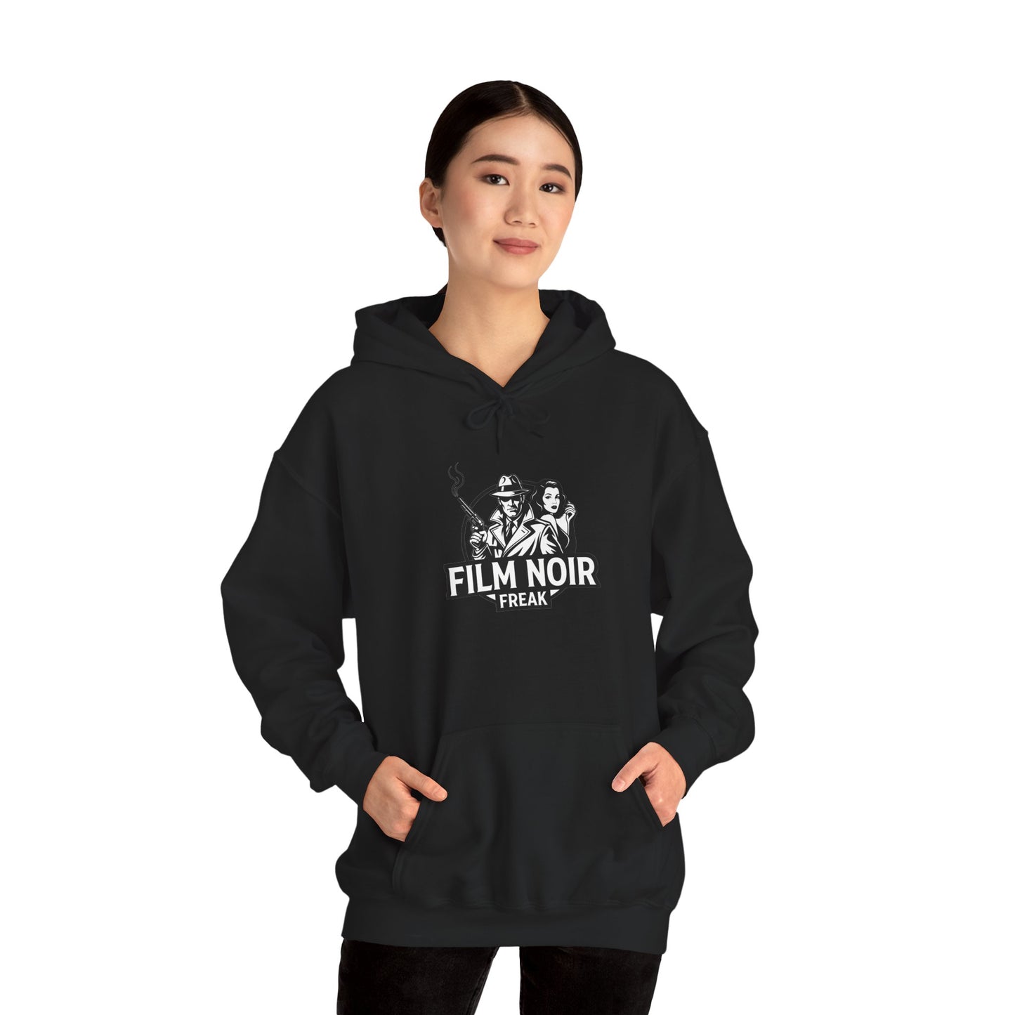 Film Noir Freak Unisex Hoodie, Vintage Movie Sweatshirt, Cozy Black Hoodie, Artist Gift, Fall Fashion Essential