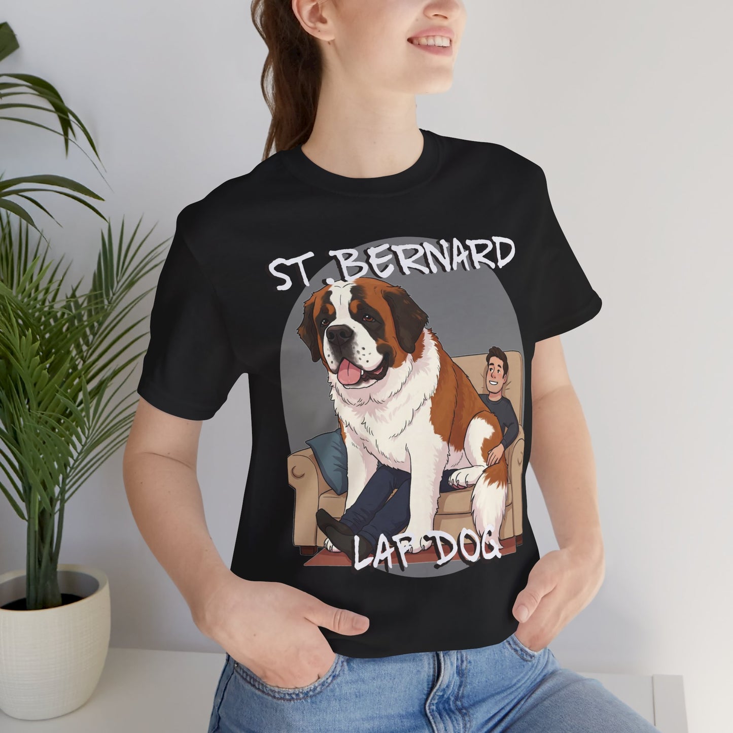 St. Bernard Funny Dog Tee - Unisex Jersey Short Sleeve T-Shirt - Schmartypants