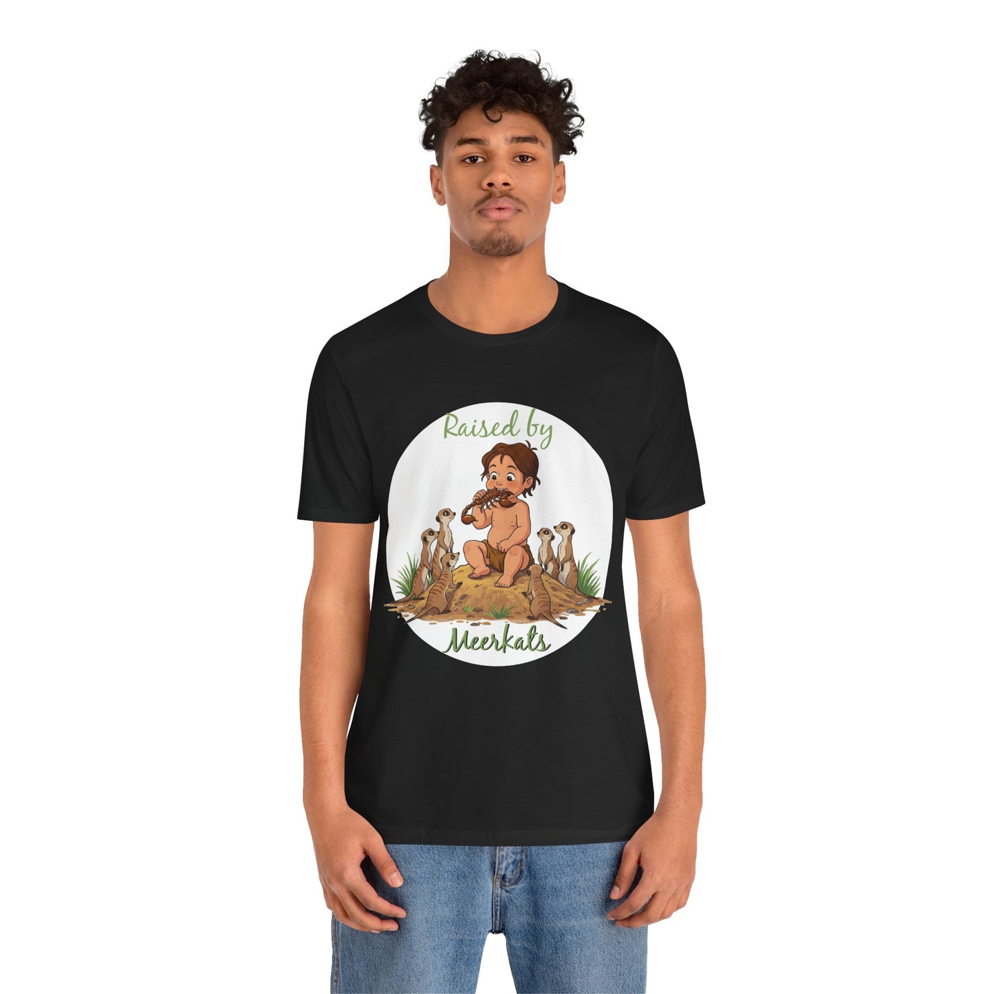 Funny 'Raised by Meerkats' Unisex Tee for Meerkat and Wildlife Lovers - Schmartypants