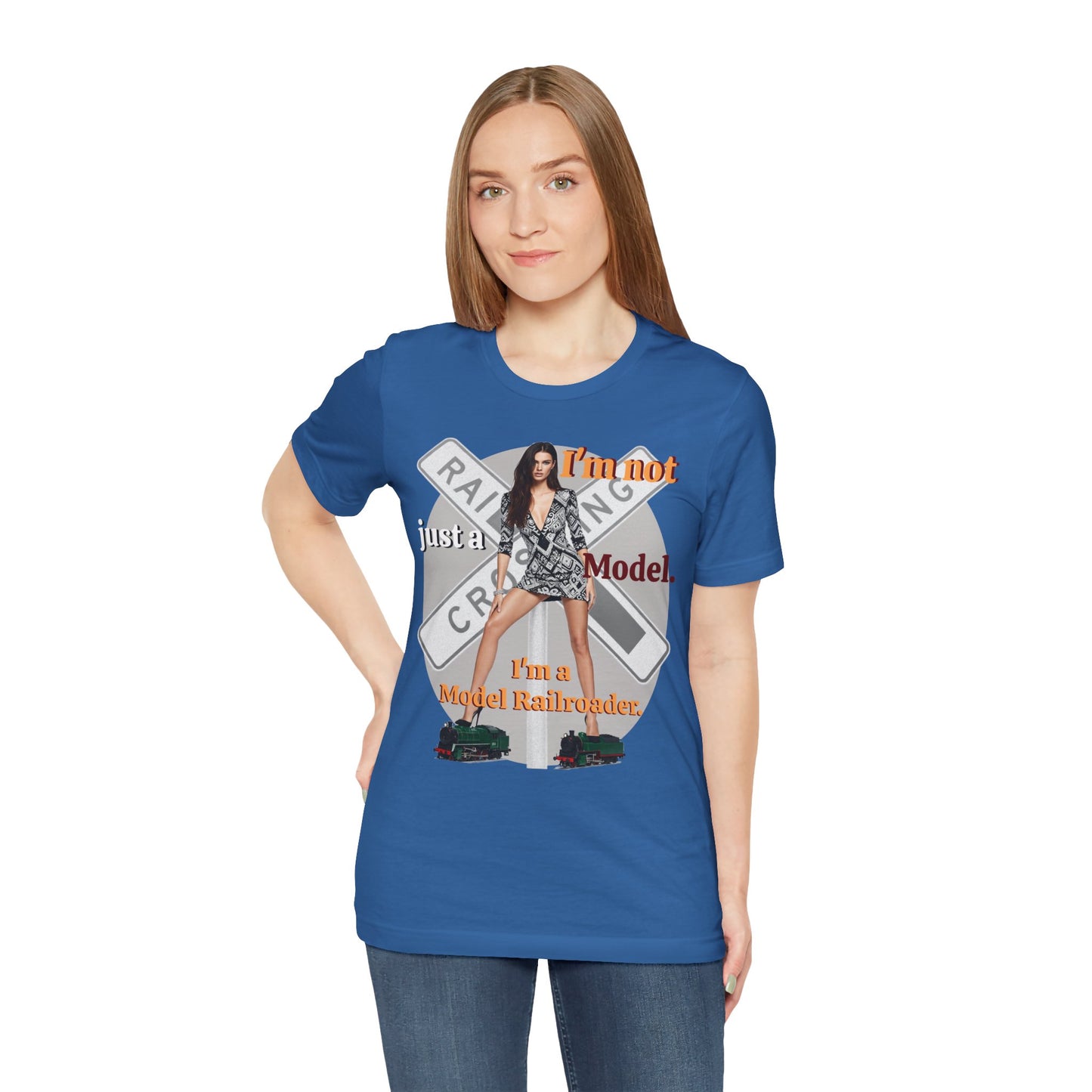 Railroad Model Unisex Tee, Train Lover Gift, Funny 'Model Railroader' Shirt, Model Railroading Apparel, Unique Graphic T-Shirt - Schmartypants