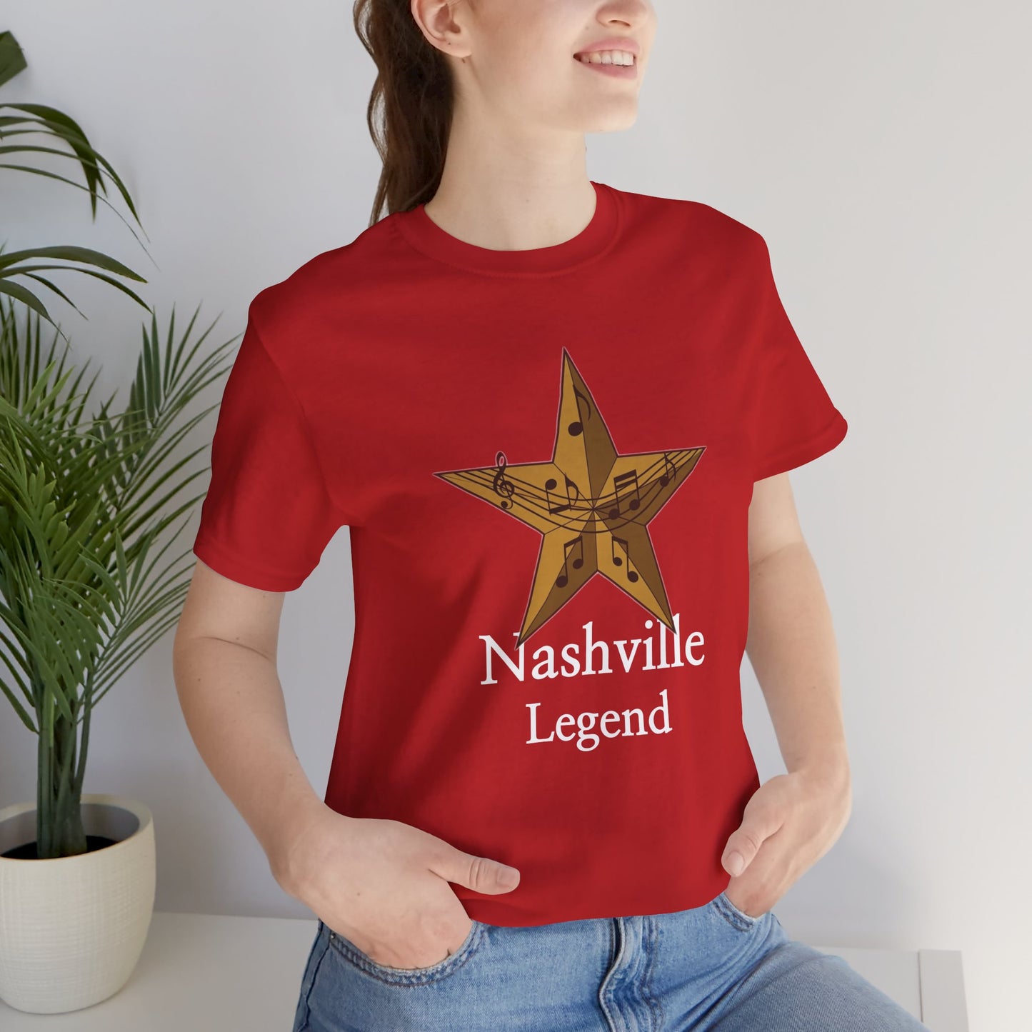 Nashville Legend Tee, Unisex Jersey T-Shirt, Country Music Apparel, Gift for Musicians, Nashville Souvenir, Western Style Clothing