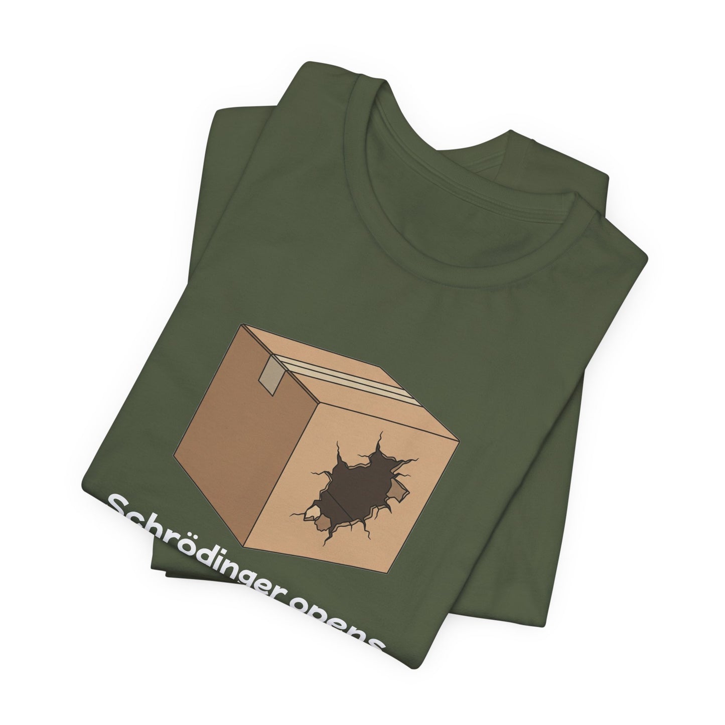 Funny Science Tee: Schrödinger's Cat Hears a Can Opener, Gift for Nerds, Science Lovers, Casual Wear, Unisex T-Shirt, Humor Apparel