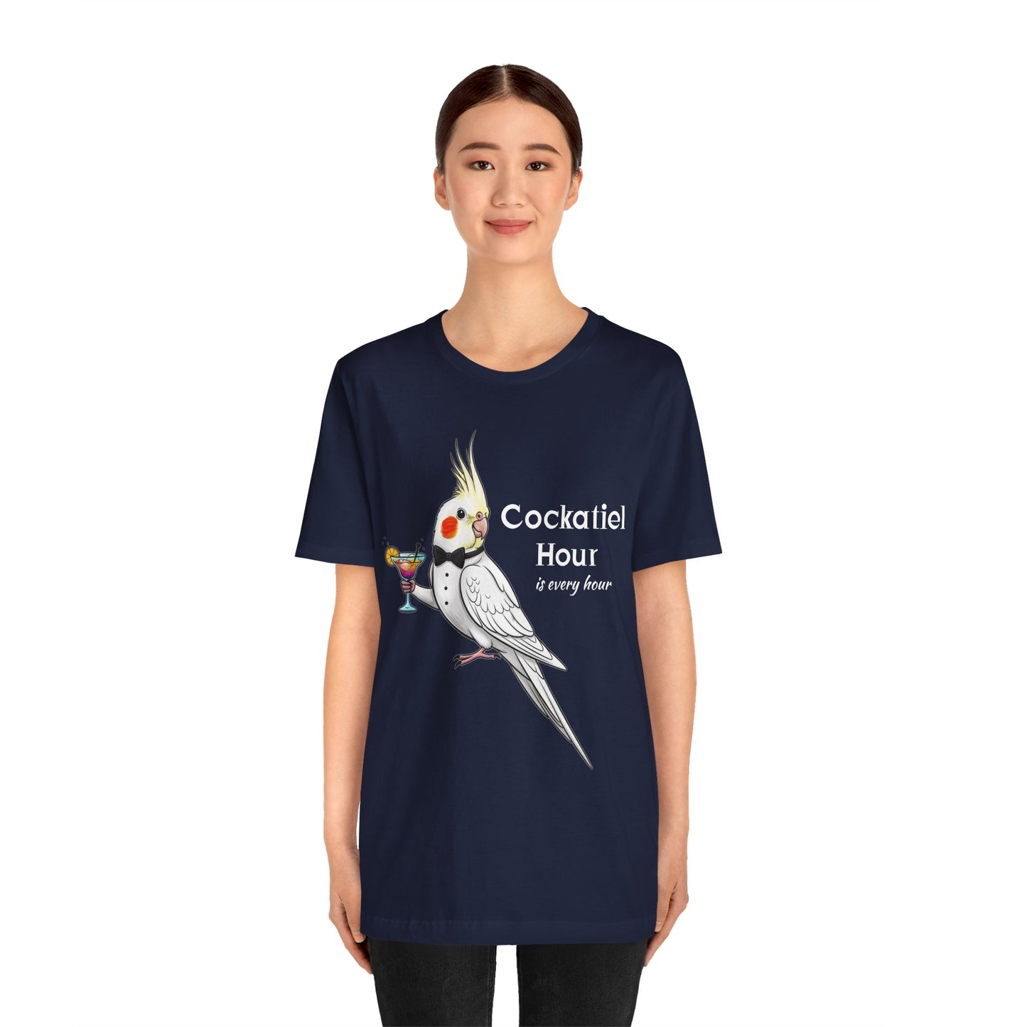Cockatiel Hour Unisex Tee - Fun Bird Lover T-Shirt, Casual Wear, Gift for Bird Enthusiasts, Animal Lover Gift, Unique Graphic Tee