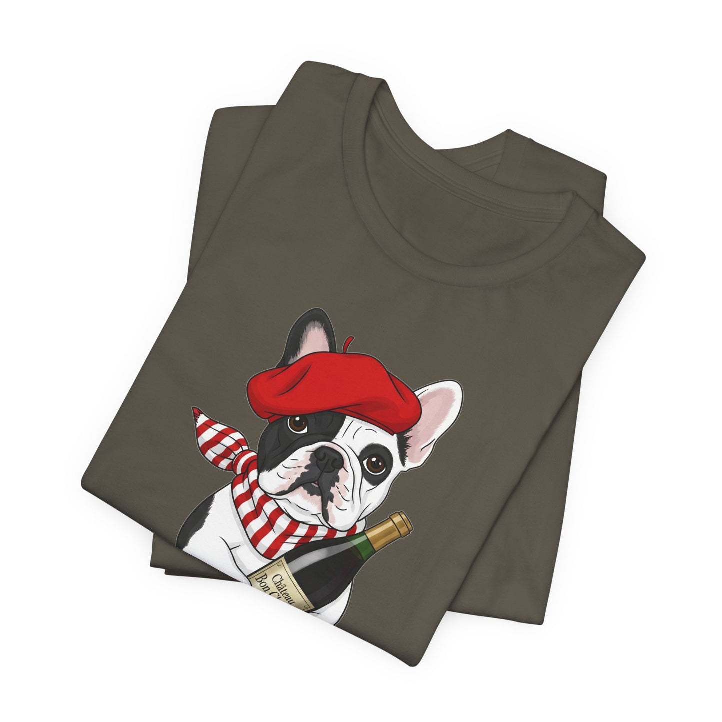 Cute French Bulldog Lovers Tee, Casual Wear, Je t'aime Shirt, Unisex T-Shirt for Birthdays, Anniversaries, Pet Lovers