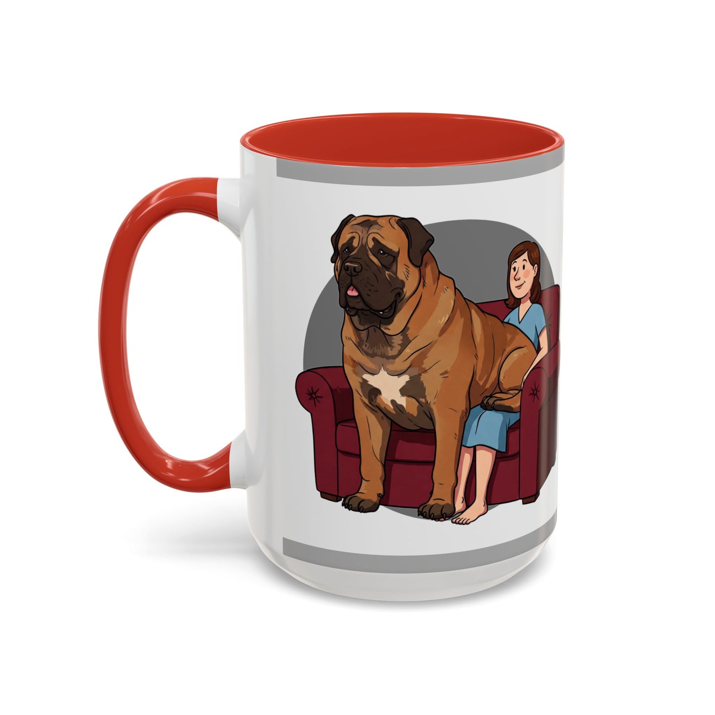 Mastiff Lap Dog Accent Coffee Mug - Perfect Funny Gift for Dog Lovers, Mastiff Breeders - Schmartypants