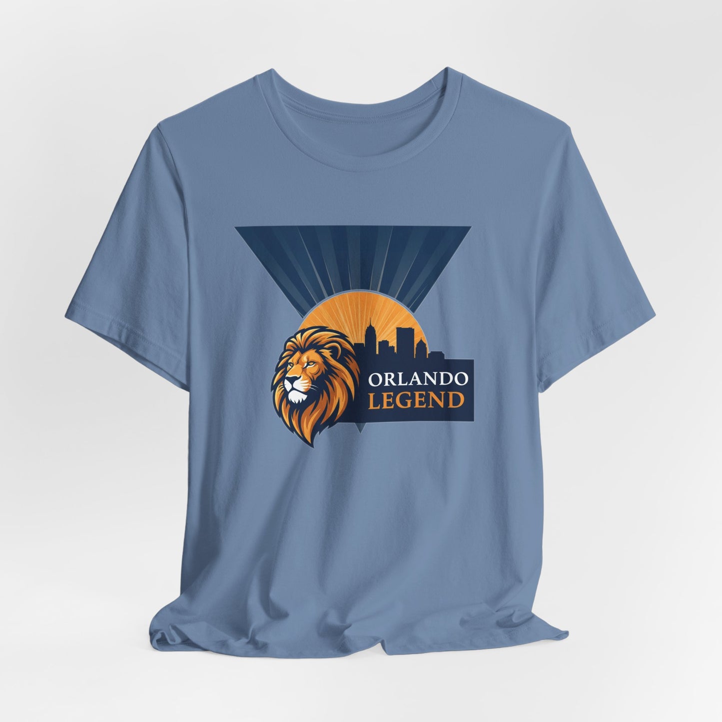 Orlando Legend Unisex Tee, Casual Graphic Tee, Lion Design Shirt, Gift for Fans, Everyday Wear, Florida Souvenir T-shirt