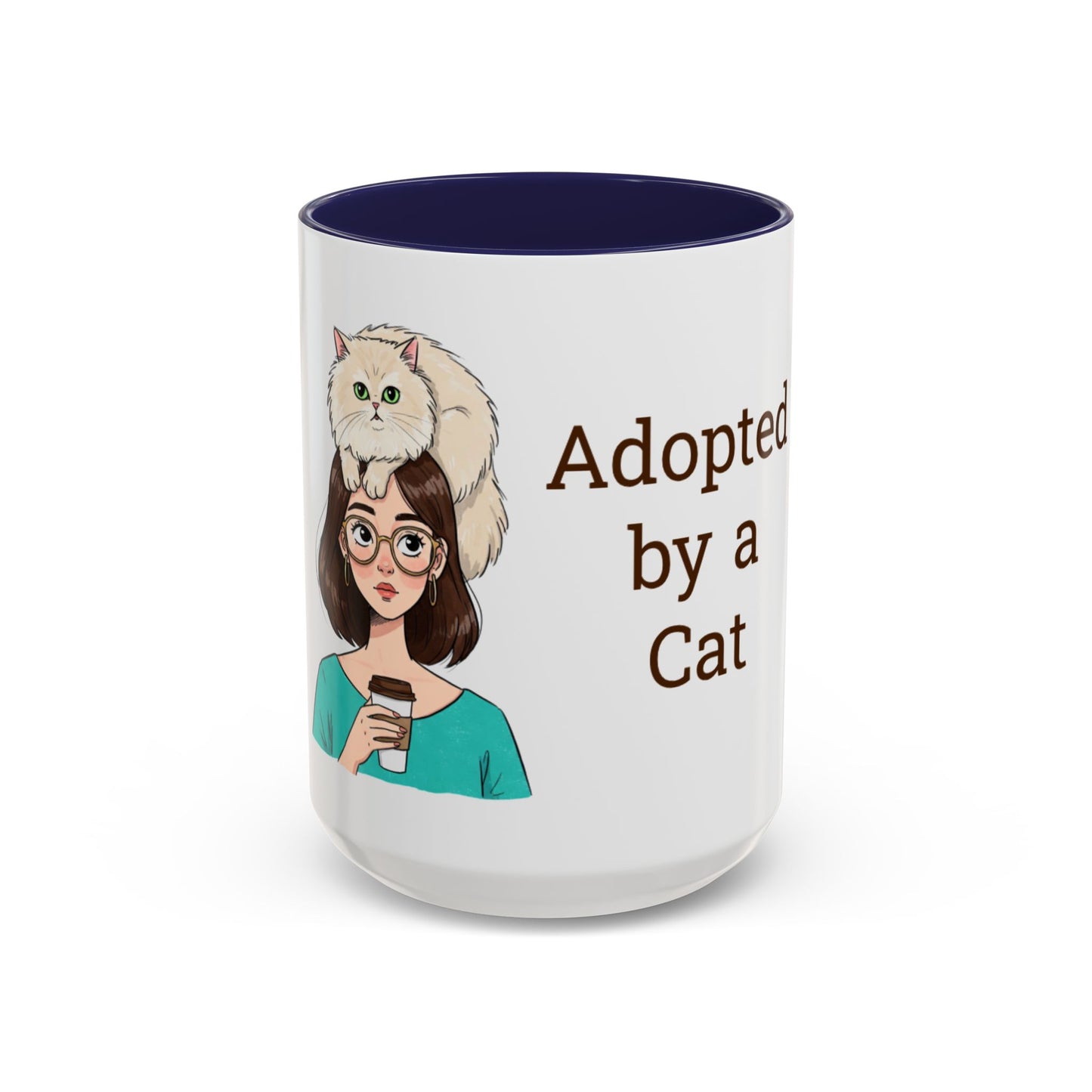 Adopted by a Cat Accent Coffee Mug - Perfect Gift for Cat Lovers - Funny Cat - Feline Humor - Schmartypants