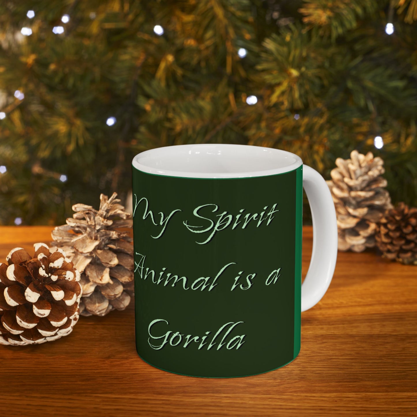 'My Spirit Animal is a Gorilla' Ceramic Mug - Wildlife Lover Gift (11oz, 15oz) - Schmartypants