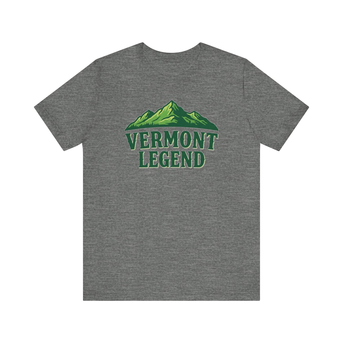 Vermont Legend Unisex Tee, Mountain Graphic T-Shirt, Outdoor Adventure Shirt, Hiking Apparel, Gift for Nature Lovers, Vermont Souvenir Tee