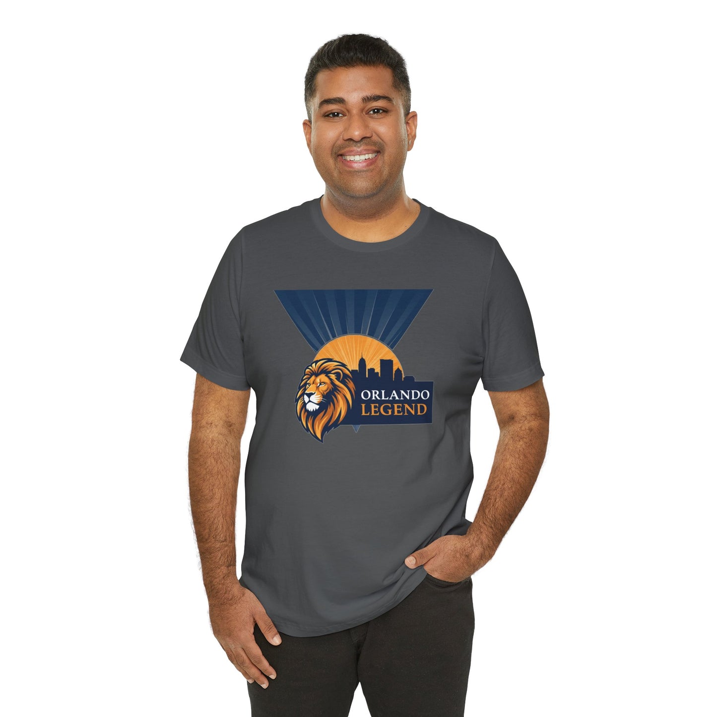 Orlando Legend Unisex Tee, Casual Graphic Tee, Lion Design Shirt, Gift for Fans, Everyday Wear, Florida Souvenir T-shirt