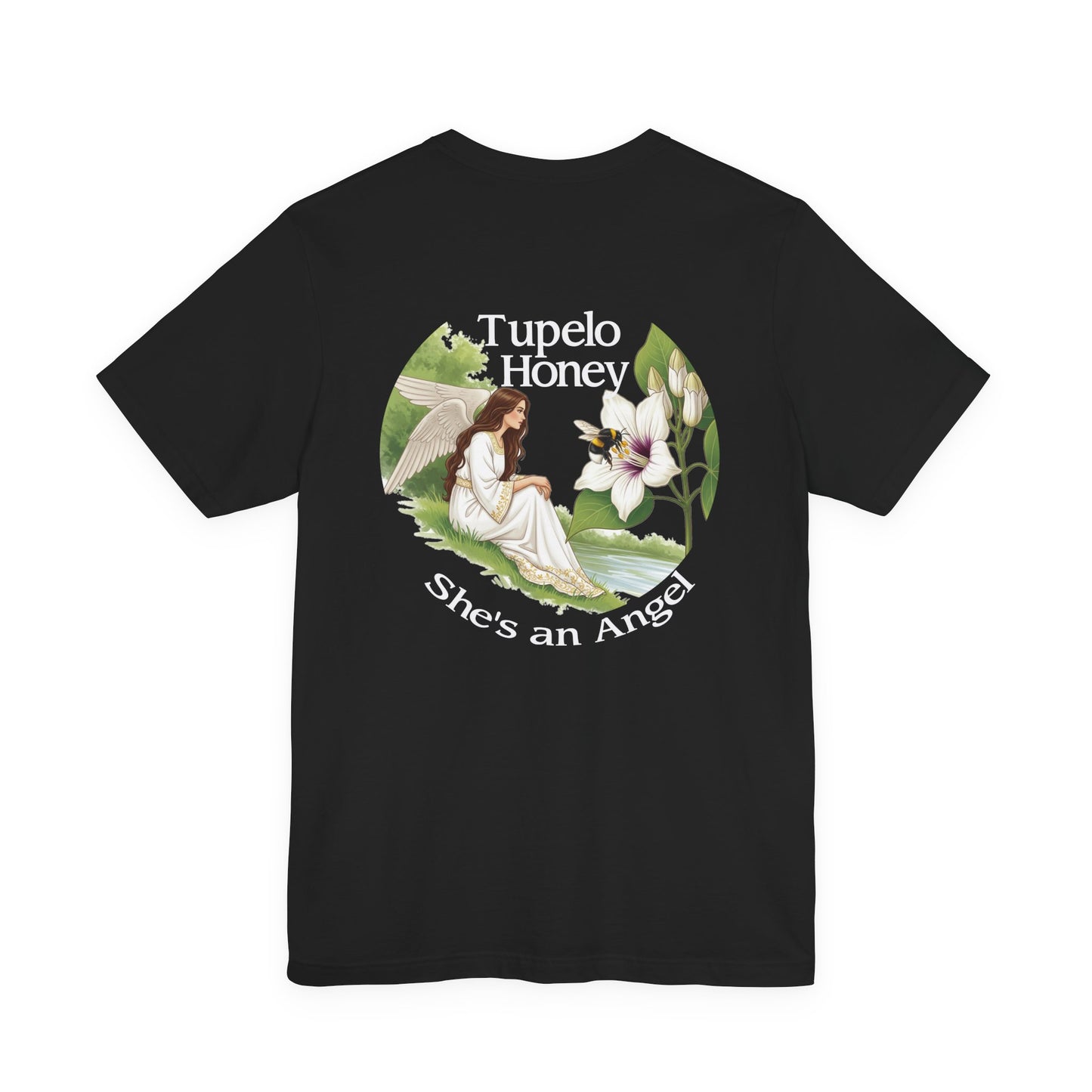 Elegant Tupelo Honey Unisex Tee, Angel Van Morrison Song Inspired Shirt, Concert-Goers Gift, Double-Sided Blossom Tee, Music Fans Present,