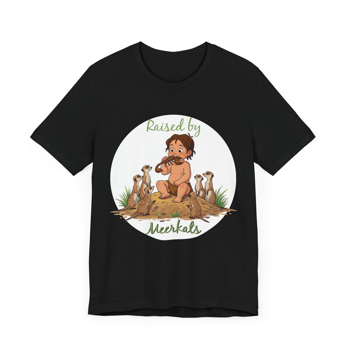 Funny 'Raised by Meerkats' Unisex Tee for Meerkat and Wildlife Lovers - Schmartypants