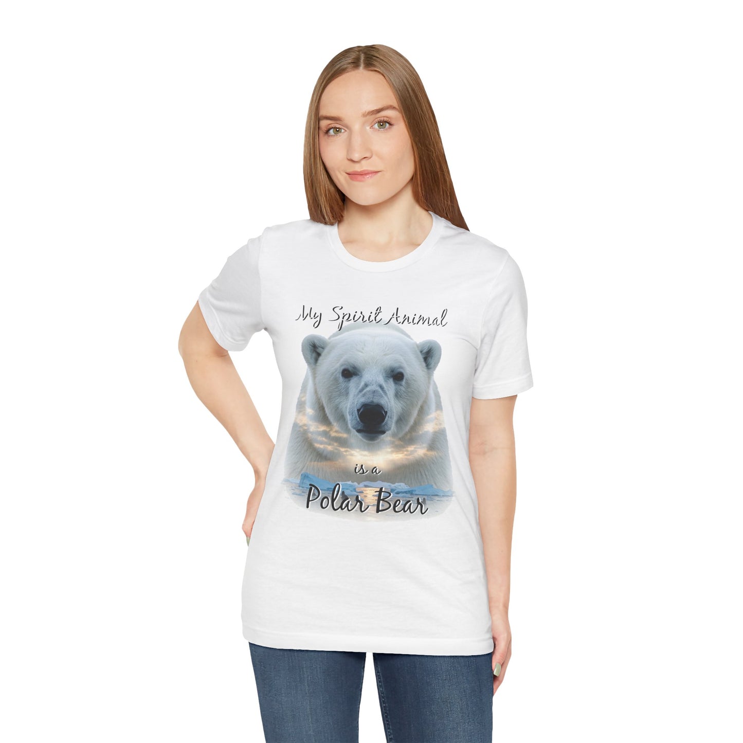 Polar Bear Tee, My Spirit Animal, Wildlife Lover Gift, Alaskan Traveler Shirt, Nature Enthusiast Top, Arctic Wildlife Apparel