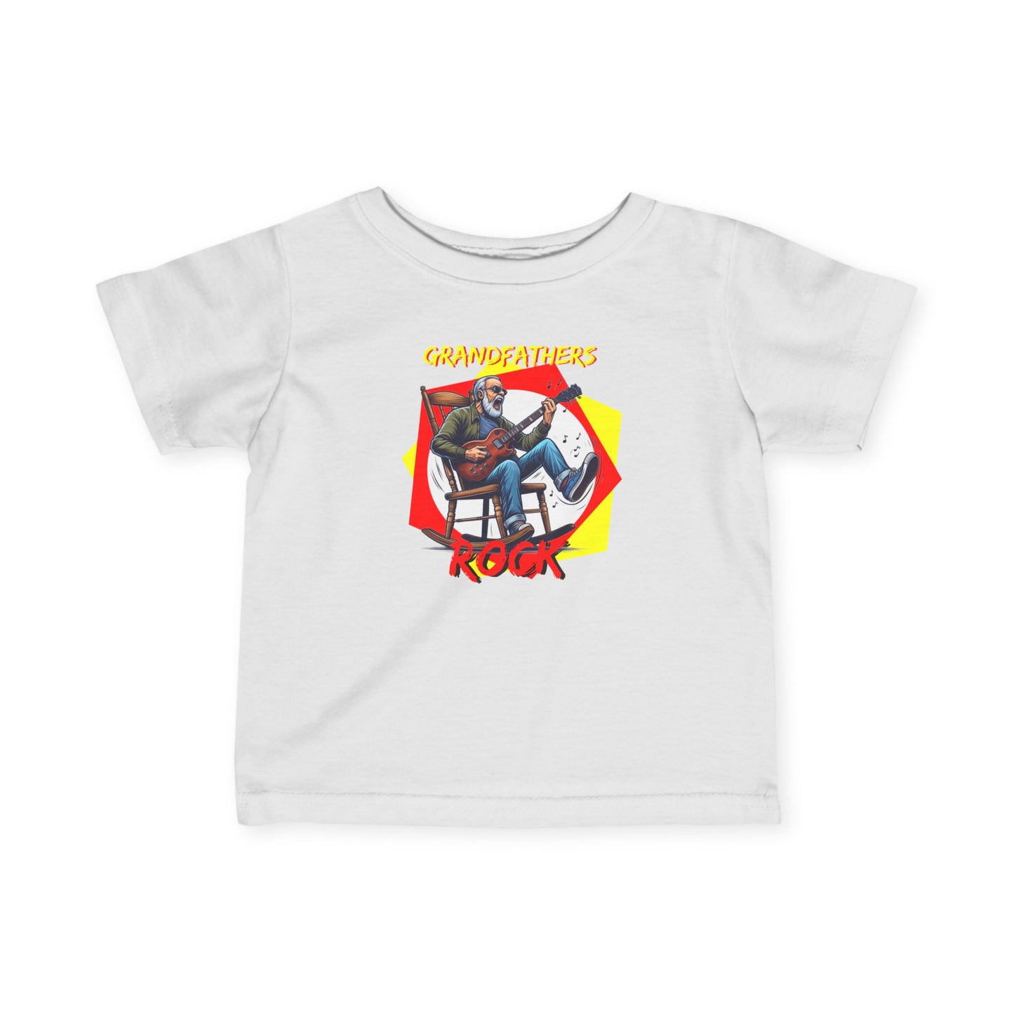 'Grandfathers Rock' Infant Tee - Cute Baby Shirt to Show Love for Grandpa - Schmartypants