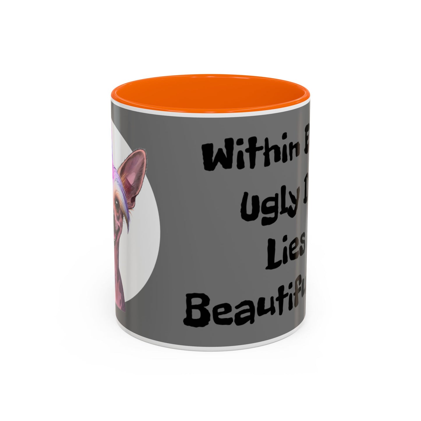 Funny Dog Quote Coffee Mug - "Within Every Ugly Dog Lies a Beautiful Soul" - Chinese Crested Gift - Schmartypants