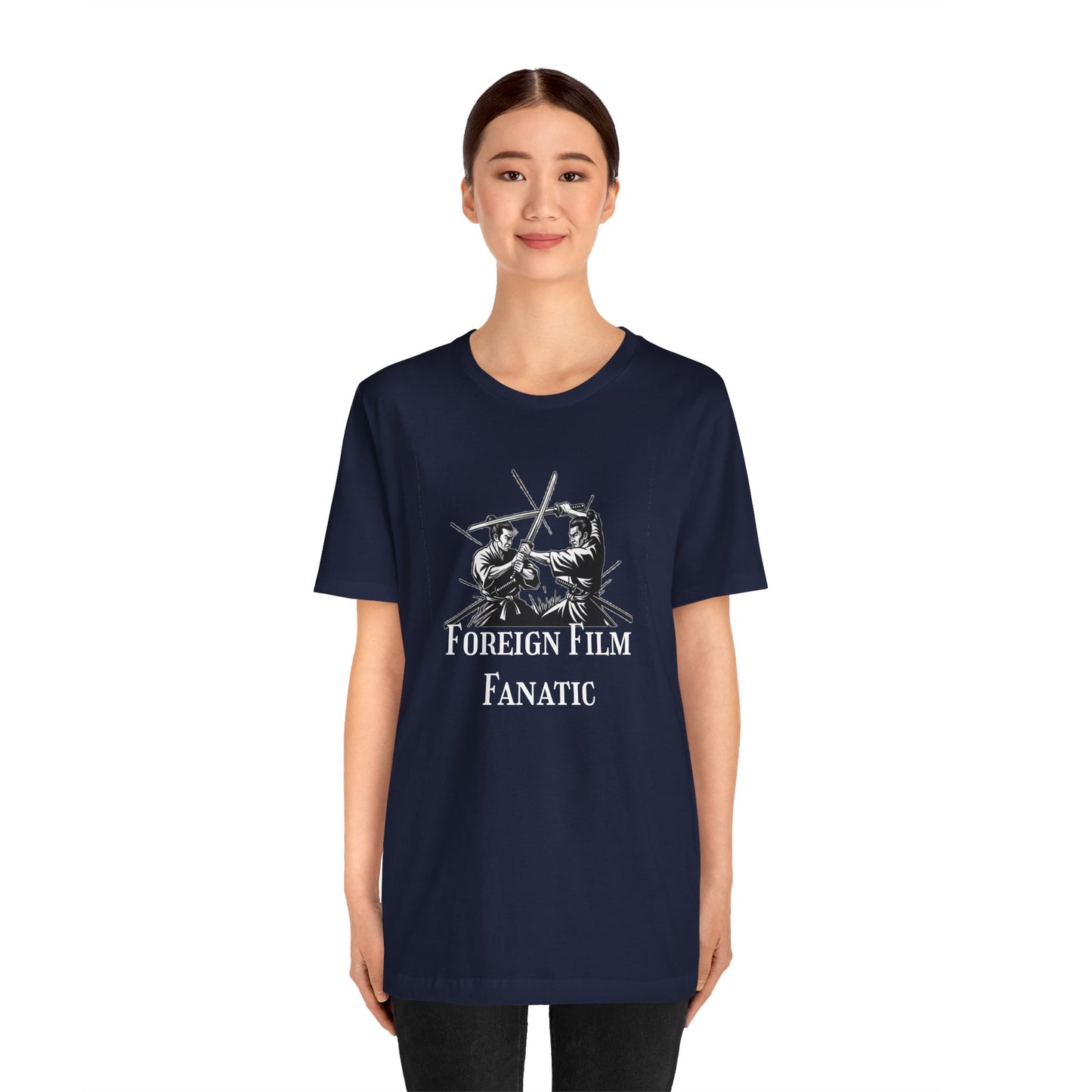 Foreign Film Fanatic Unisex Tee, Cool Graphic Shirt for Movie Lovers, Perfect Gift for Film Buffs, Stylish Casual Wear, Movie Night Tee