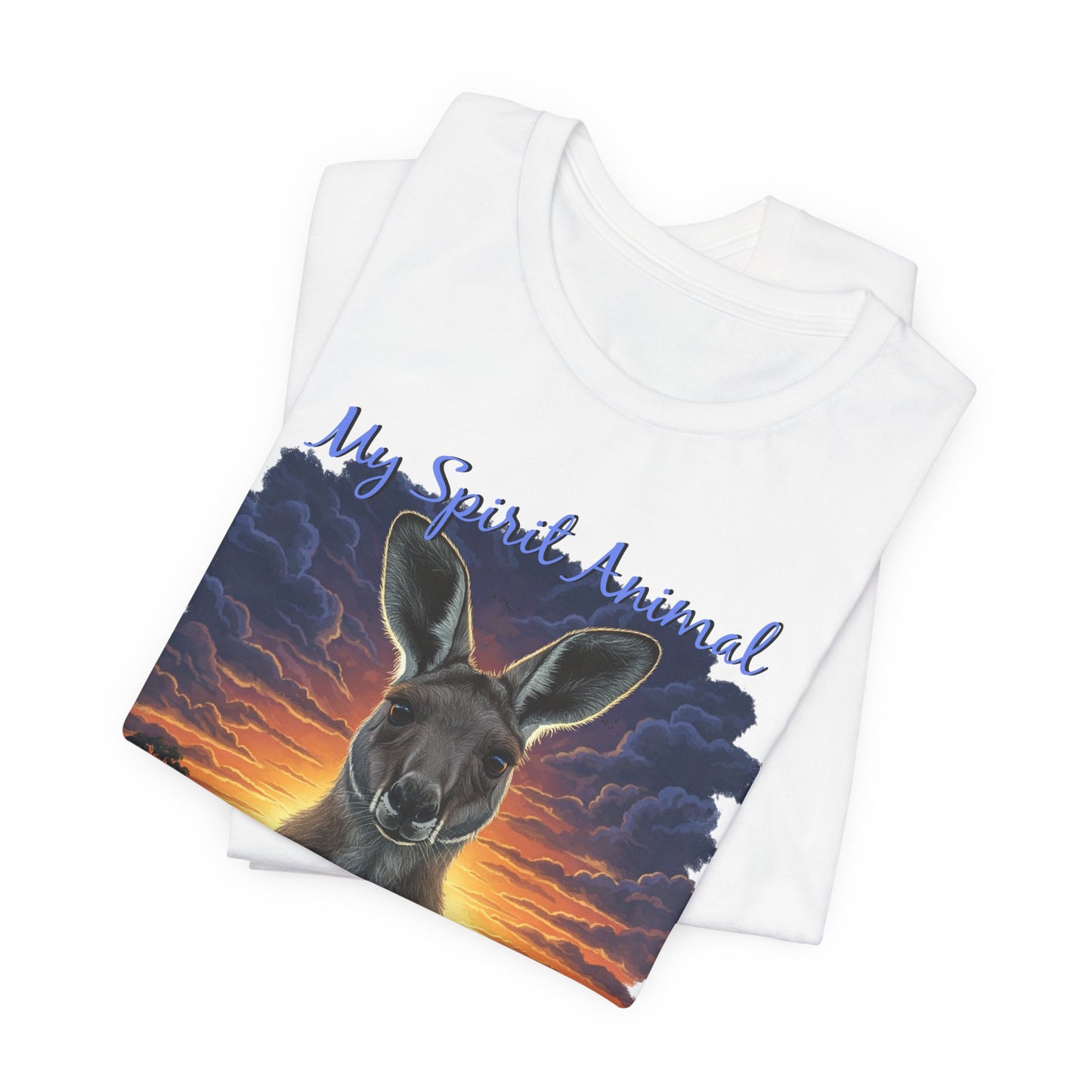 'My Spirit Animal is a Kangaroo' Tee - Unisex Jersey Short Sleeve T-Shirt for Wildlife Lovers, Aussies - Schmartypants
