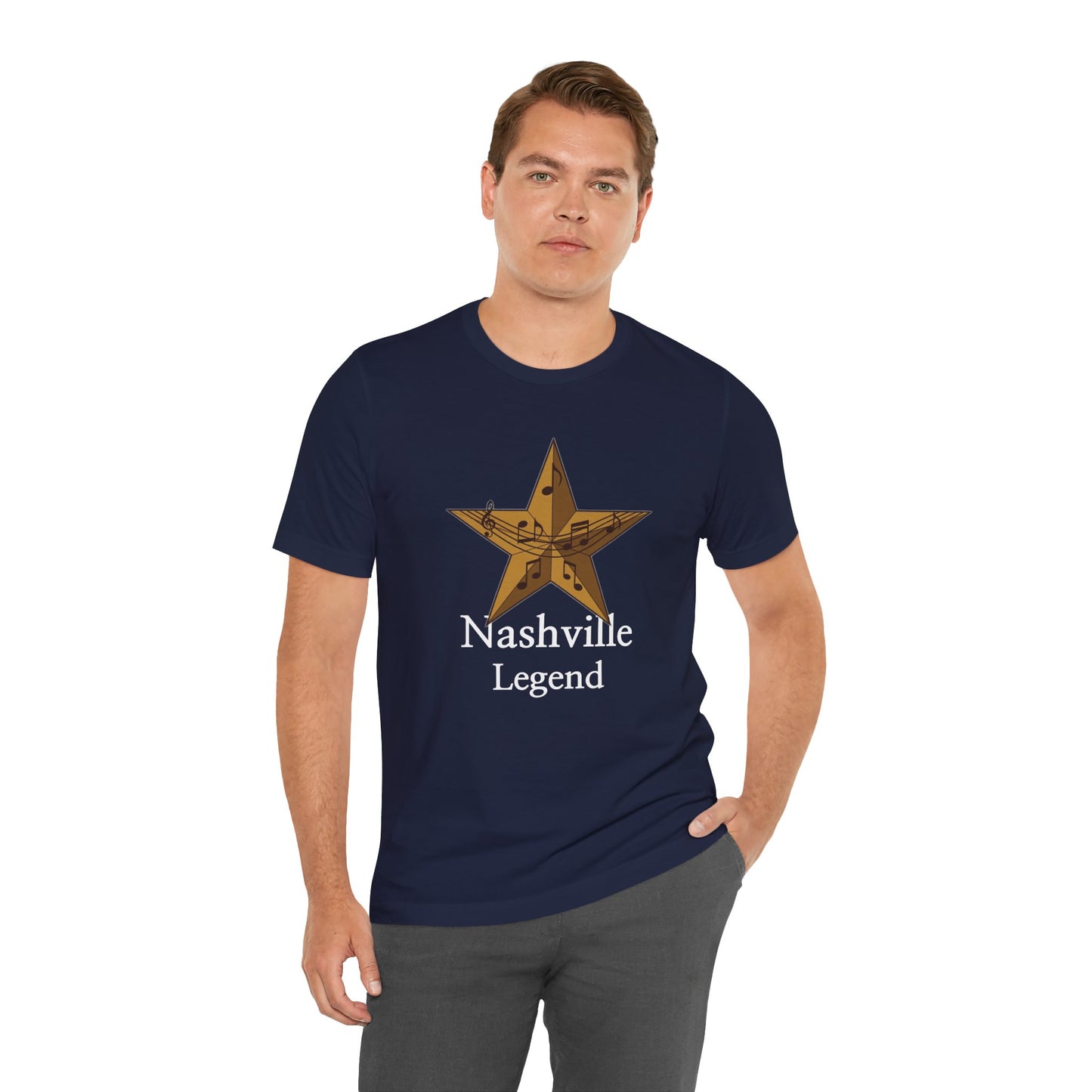 Nashville Legend Tee, Unisex Jersey T-Shirt, Country Music Apparel, Gift for Musicians, Nashville Souvenir, Western Style Clothing