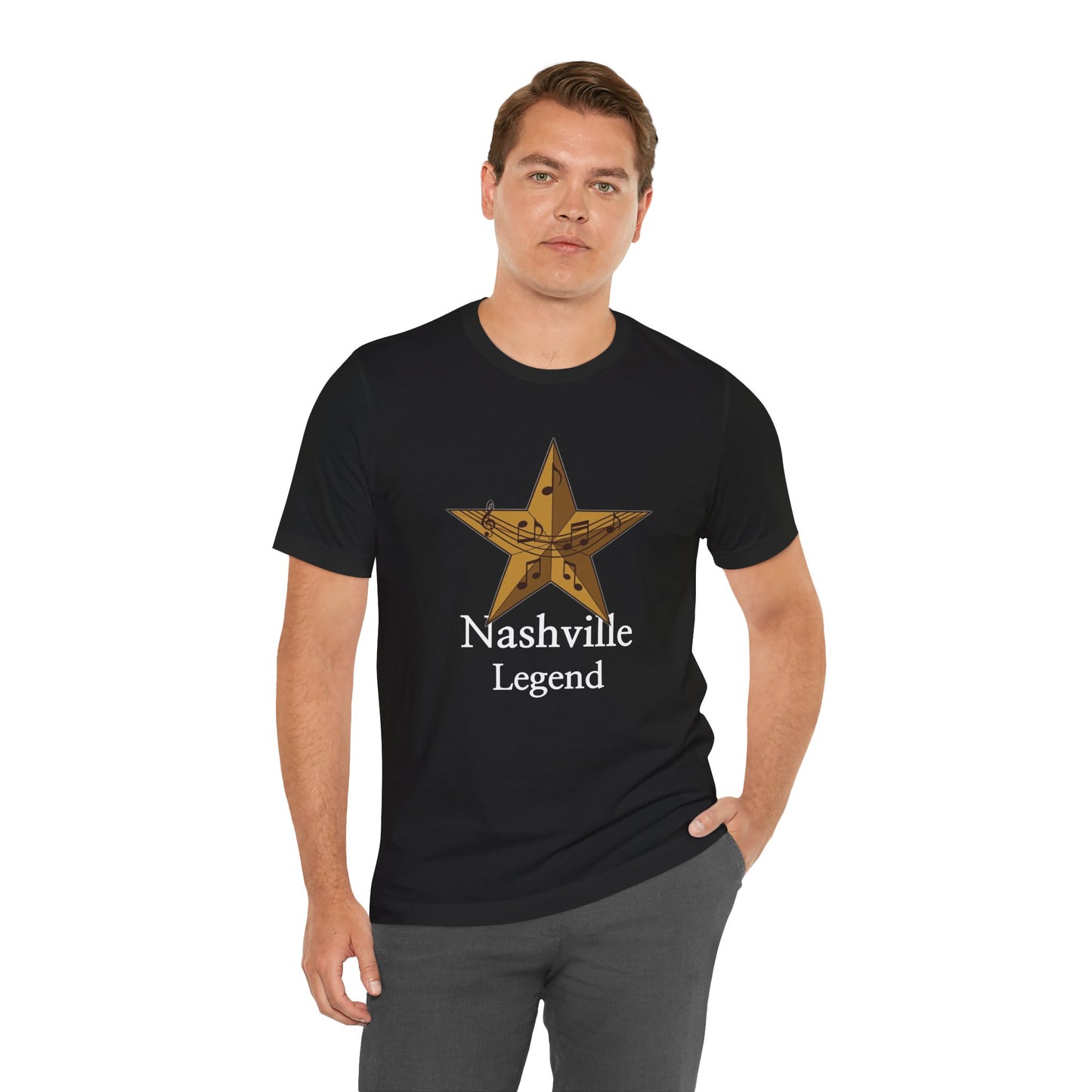 Nashville Legend Tee, Unisex Jersey T-Shirt, Country Music Apparel, Gift for Musicians, Nashville Souvenir, Western Style Clothing