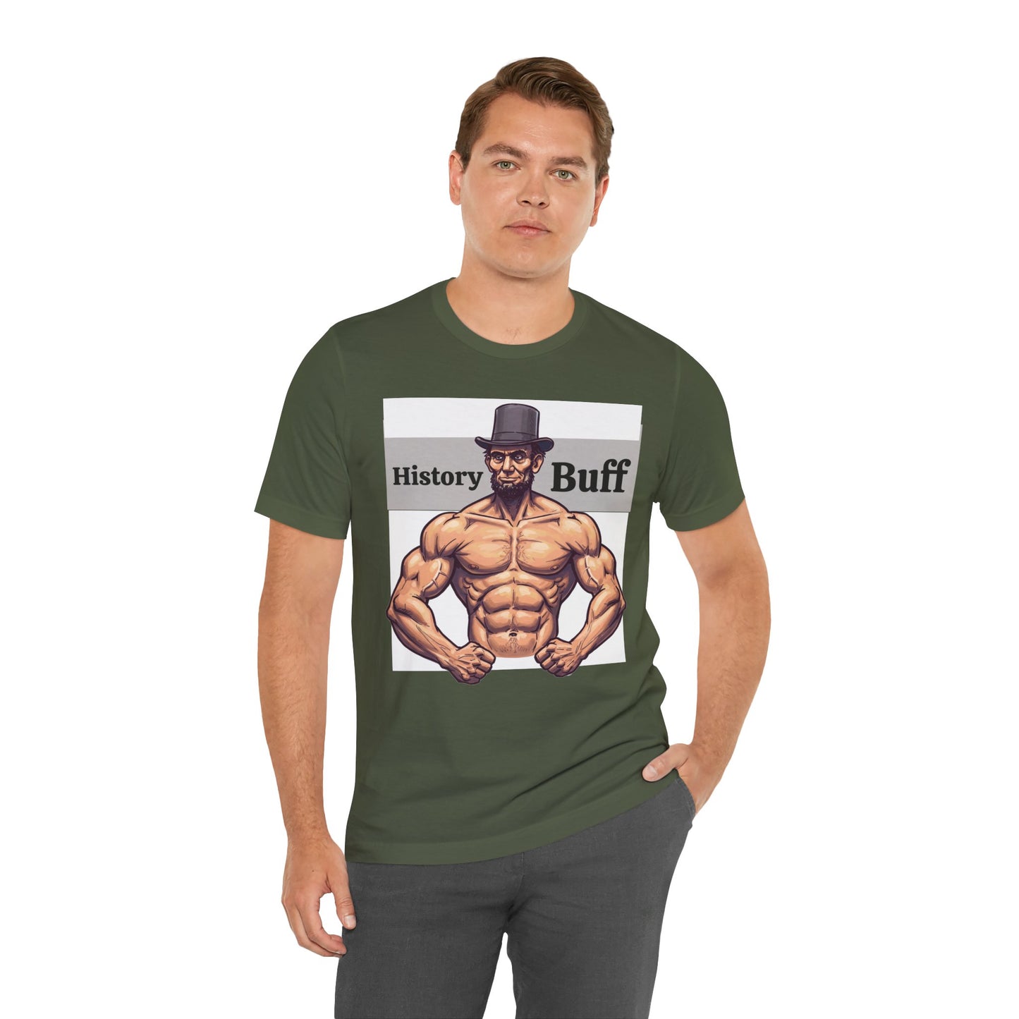 History Buff Unisex Jersey Short Sleeve Tee – Funny, Quirky Tee for History Lovers, Abe Lincoln Gift - Schmartypants