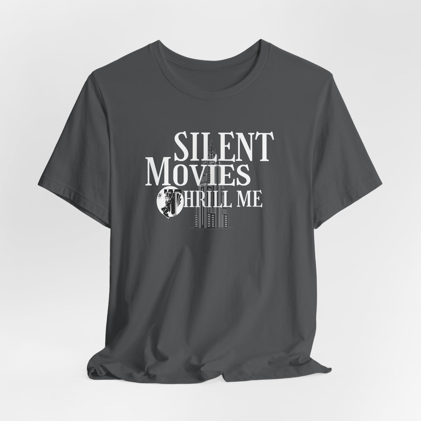 Silent Movies Thrill Me Tee, Unisex T-Shirt, Vintage Film Lover Shirt, Movie Buff Gift, Retro Cinema Apparel