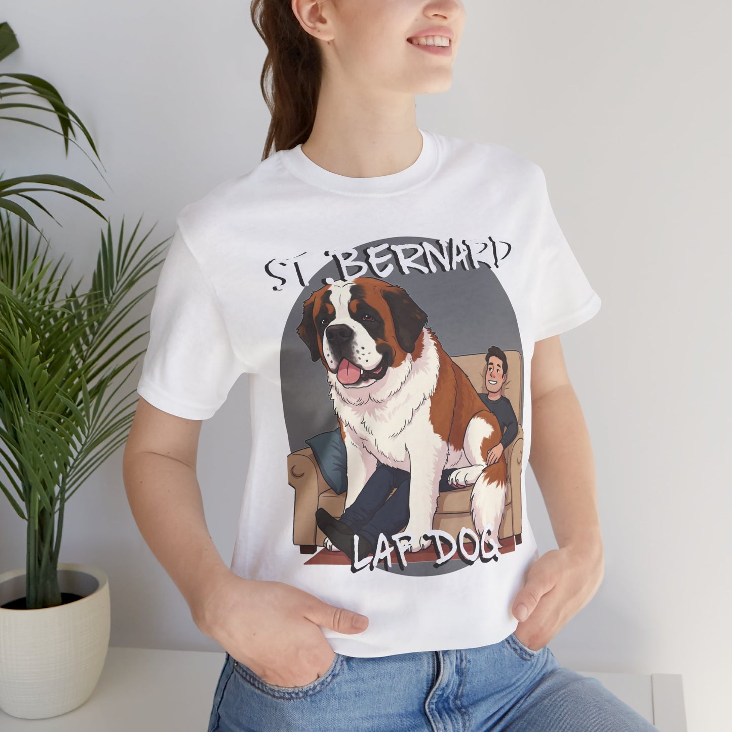 St. Bernard Funny Dog Tee - Unisex Jersey Short Sleeve T-Shirt - Schmartypants