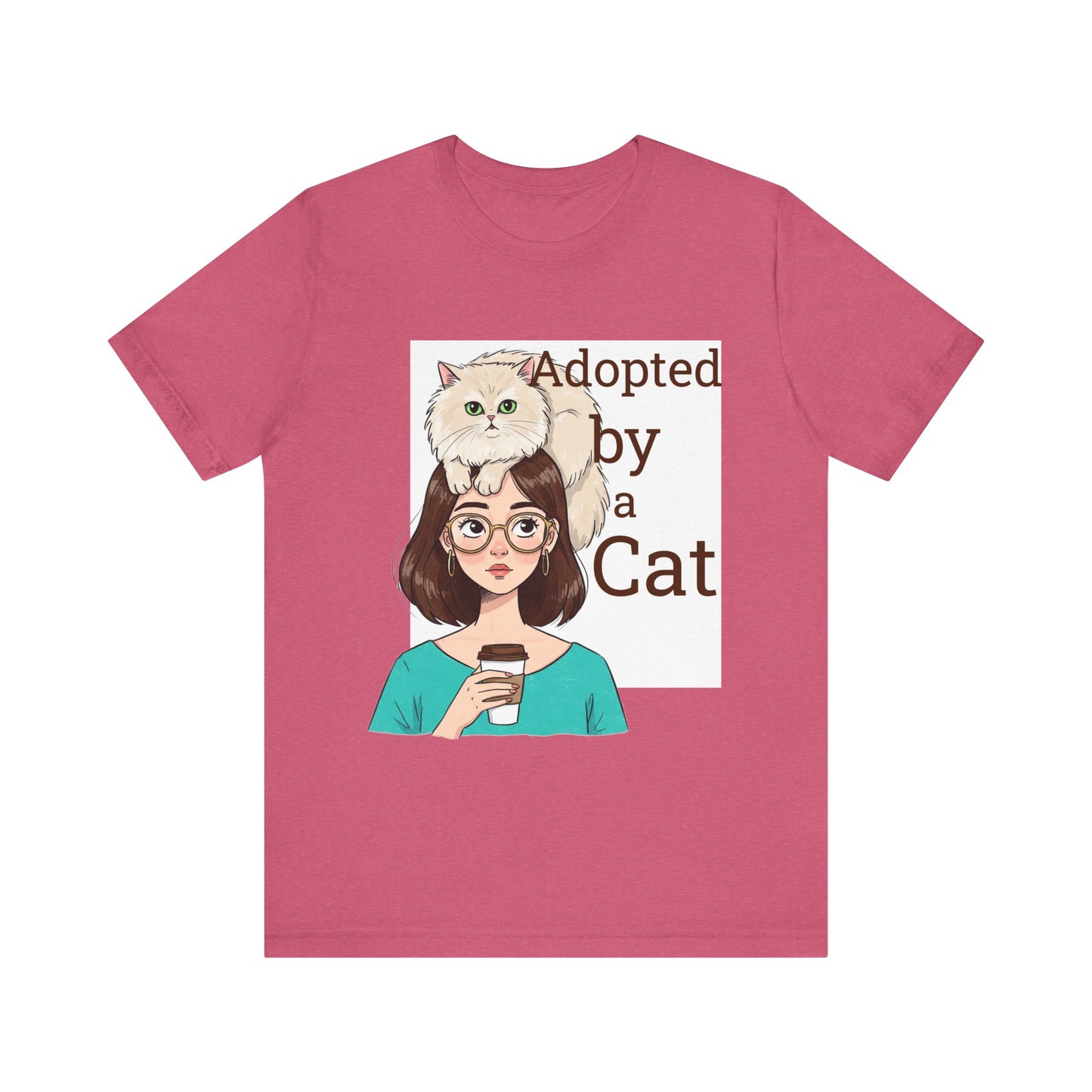 Adopted by a Cat Unisex Tee - Perfect Gift for Cat Lovers - Cat Humor - Schmartypants