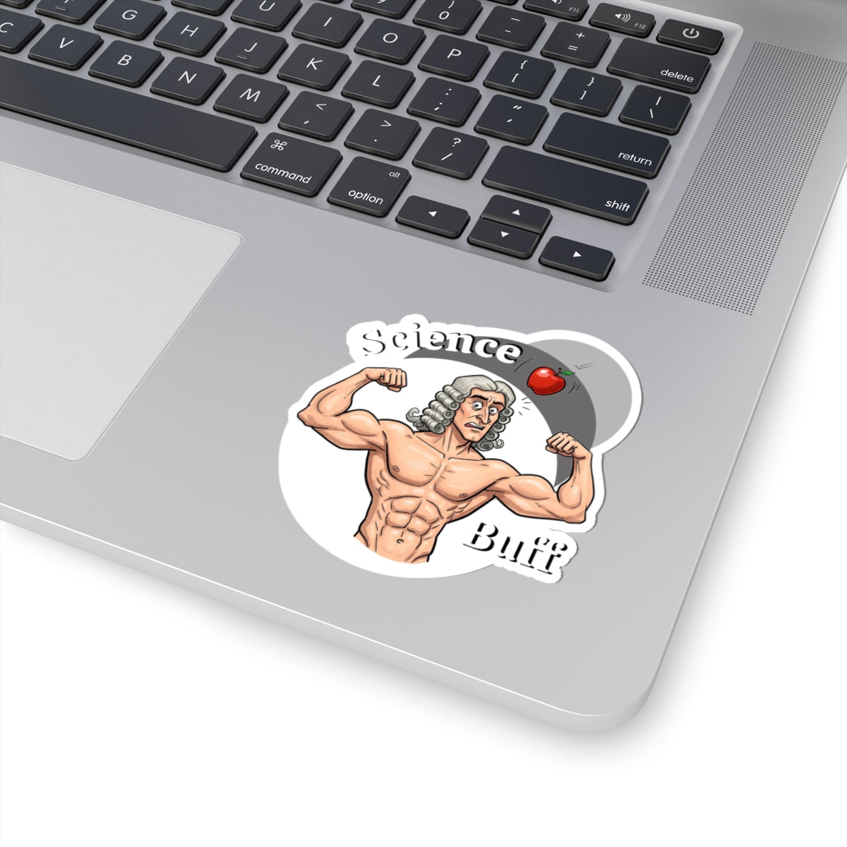 Hilarious Science Buff Kiss-Cut Stickers, Science-Themed Stickers, Funny Stickers for Students, Laptop Decals, Educational Home Decor, Isaac Newton Fans - Schmartypants