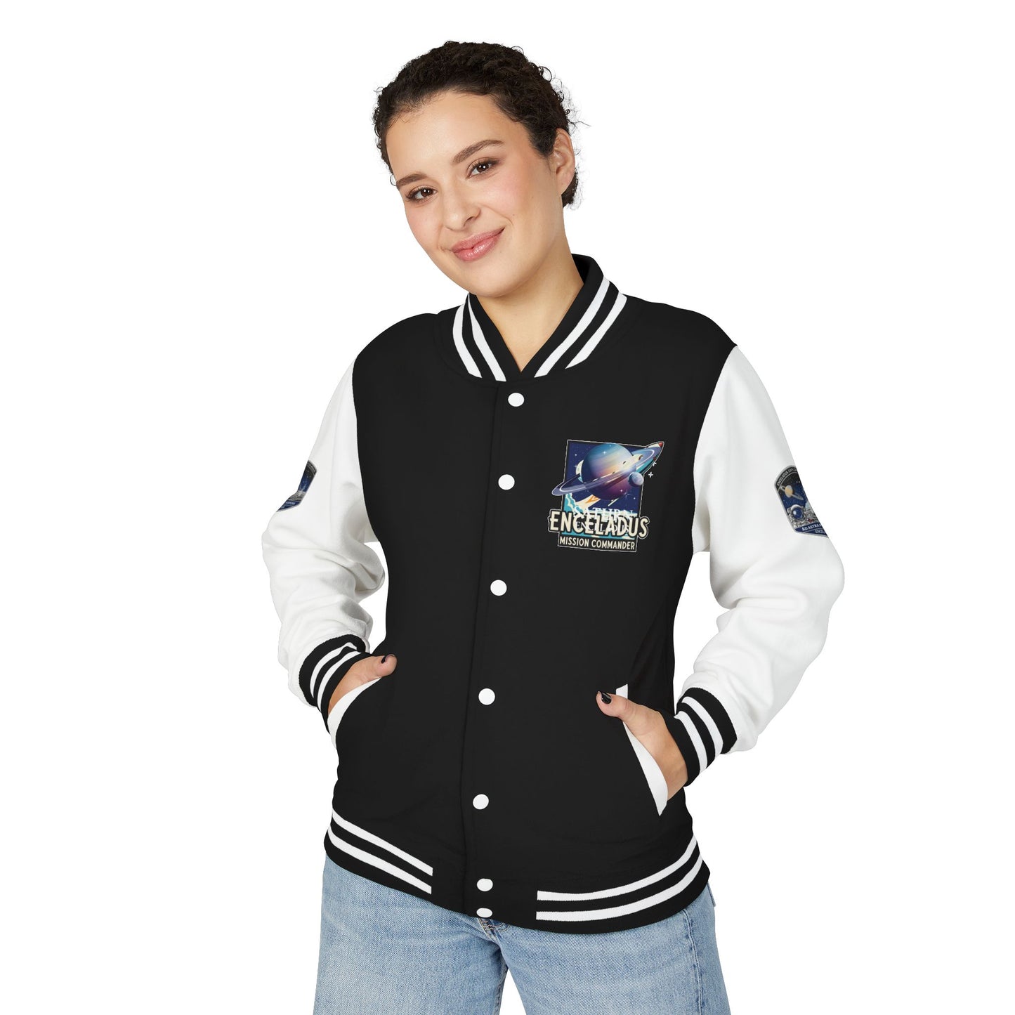 Letterman Jacket Enceladus Mission Commander Saturn Space Exploration Gift