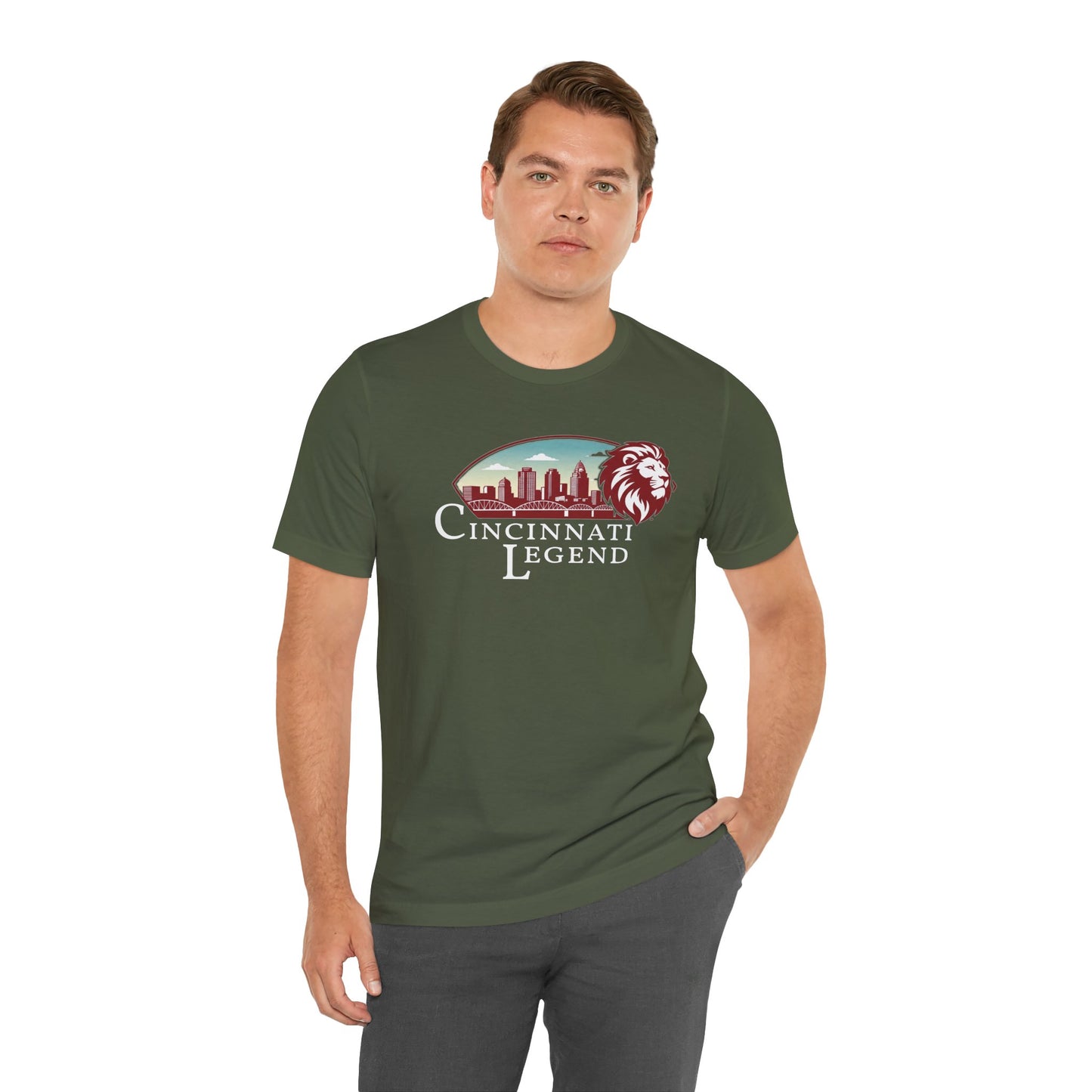 Cincinnati Legend Unisex Tee | Casual Graphic Shirt, Gift for Sports Fans, Urban Style Apparel, Festival Outfit, Souvenir Wear
