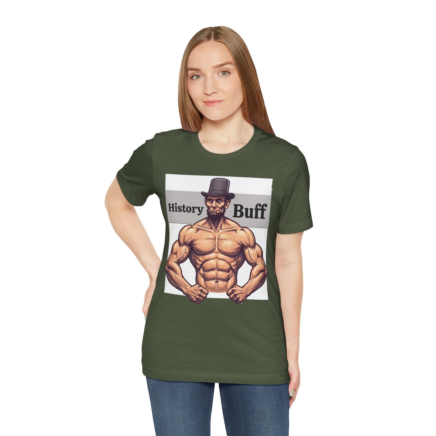 History Buff Unisex Jersey Short Sleeve Tee – Funny, Quirky Tee for History Lovers, Abe Lincoln Gift - Schmartypants