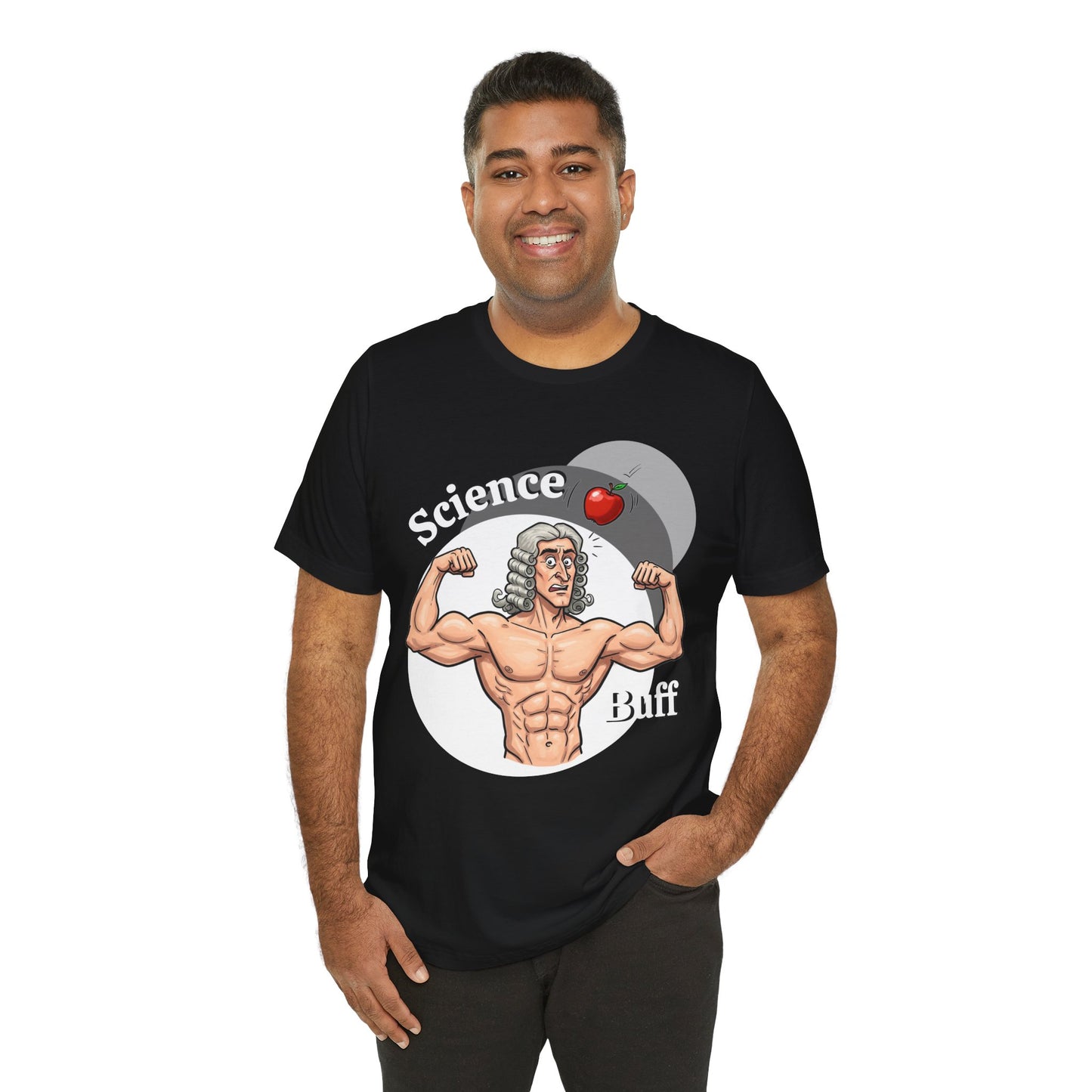 Funny 'Science Buff' Unisex Tee, Funny Science Shirt, Gift for STEM Lovers, Academic Humor T-Shirt, Geeky Top, Science Enthusiast Apparel, Sir Isaac Newton Fans - Schmartypants
