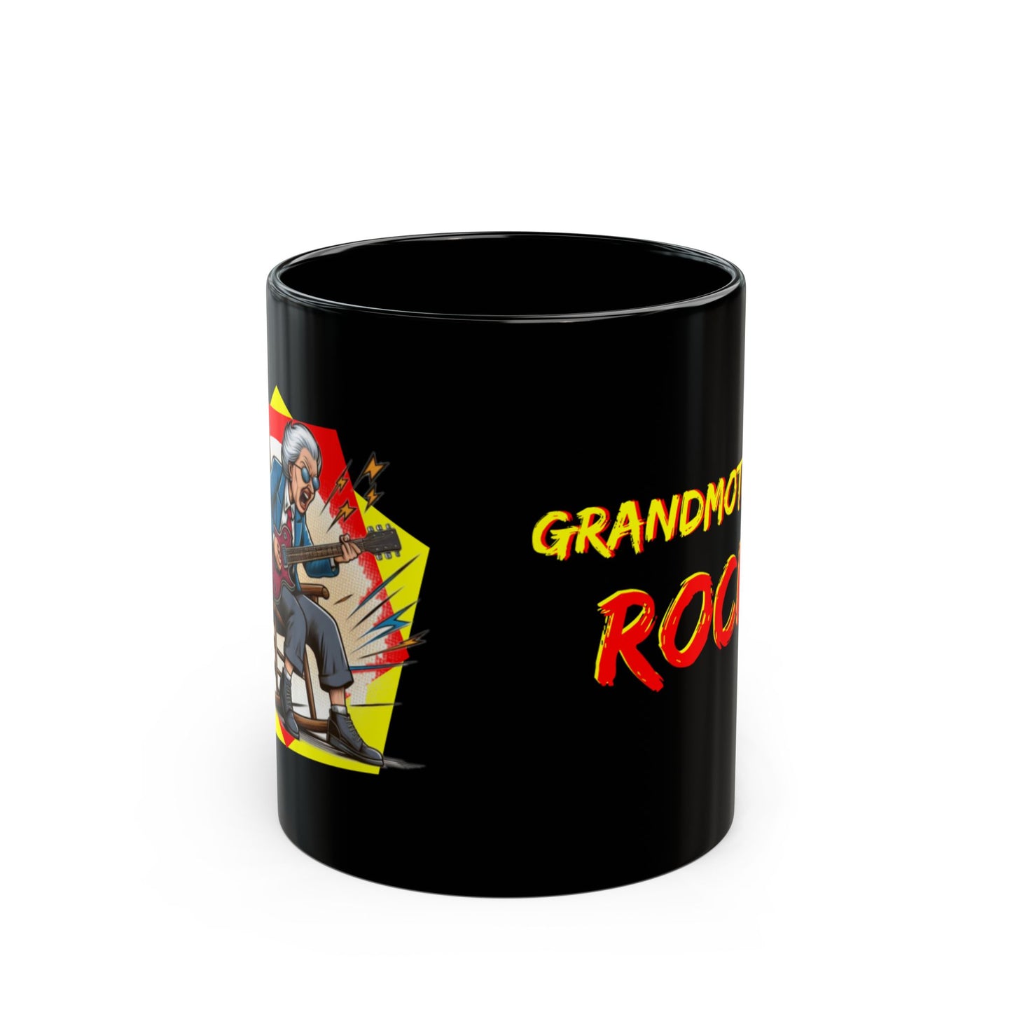 'Grandmothers Rock; Mug - Funny Black Coffee Cup for Proud Grandmas - Schmartypants