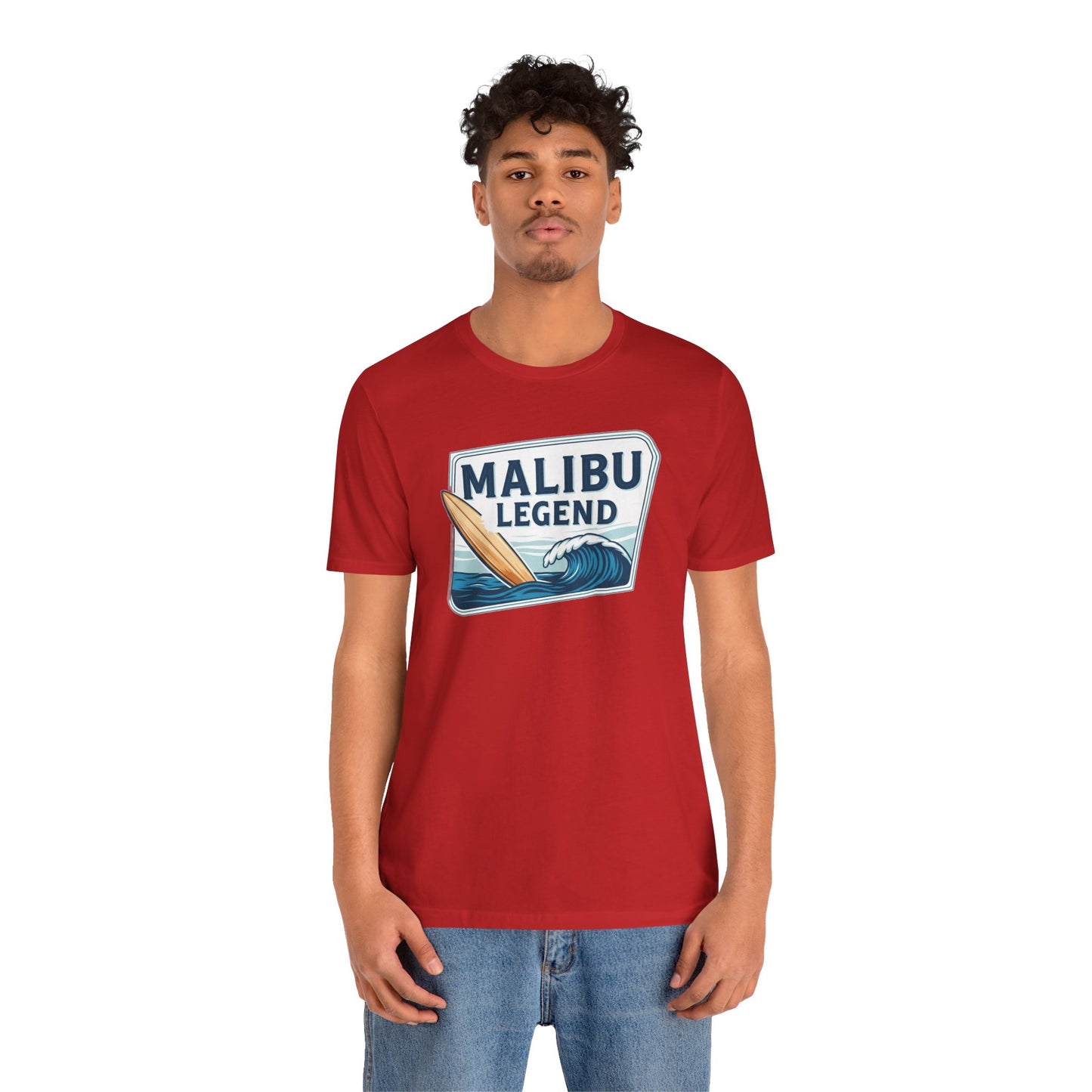 Malibu Legend Surf Tee | Unisex Jersey Short Sleeve Shirt, Beachwear, Summer Vibes, Surfing Gift, California Style, Malibu Souvenir Tee