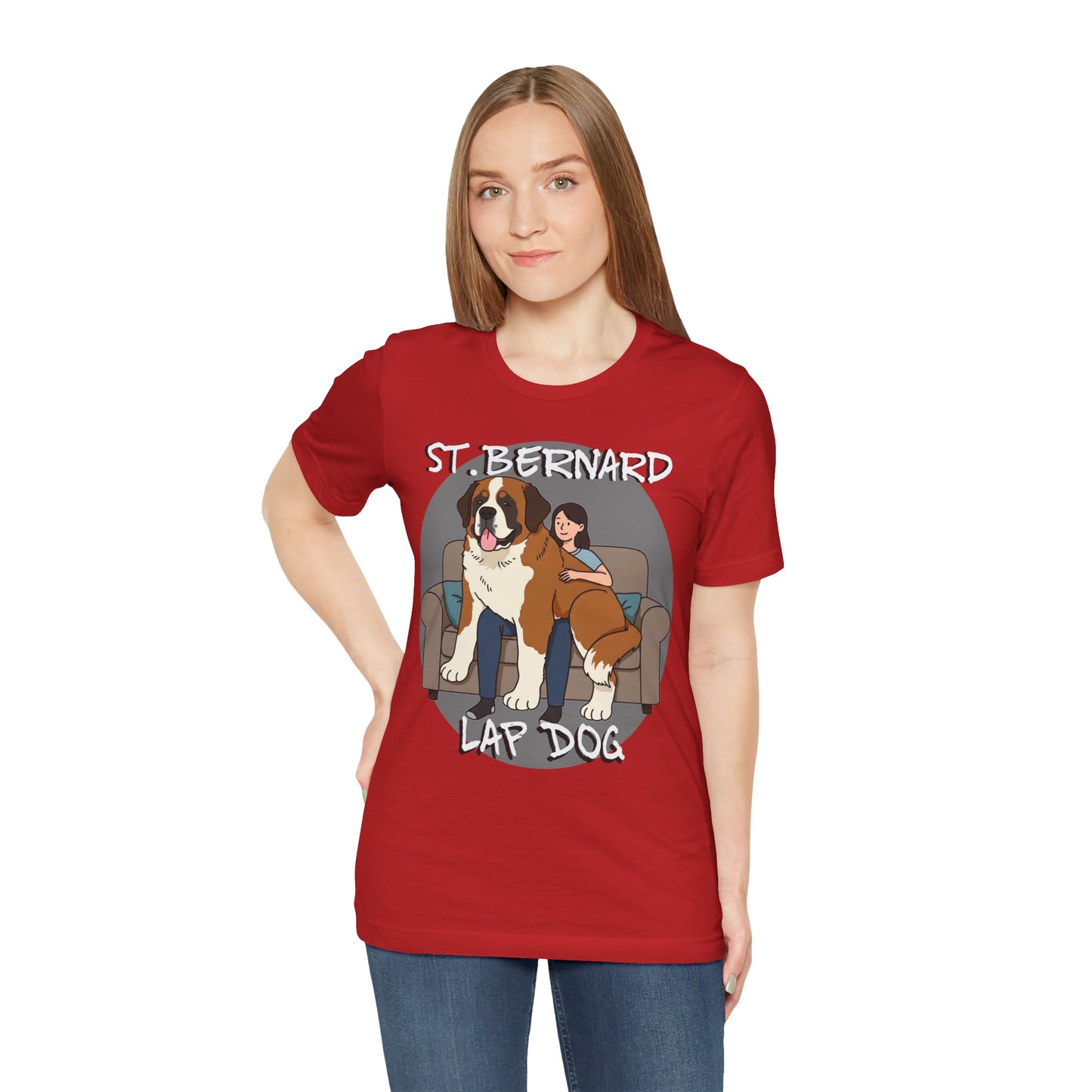 Funny St. Bernard Lap Dog Tee - Unisex Jersey Short Sleeve Tee for Dog Lovers - Schmartypants