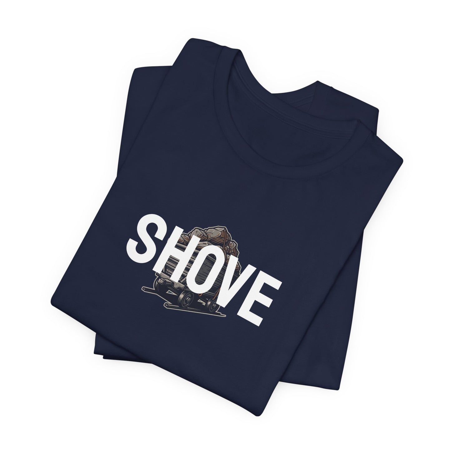 Athletic Spirit SHOVE Unisex Tee, Baseball Player Gift, Sports Fan Shirt, Inspirational Athlete Top, Underdog Competition Statement Piece