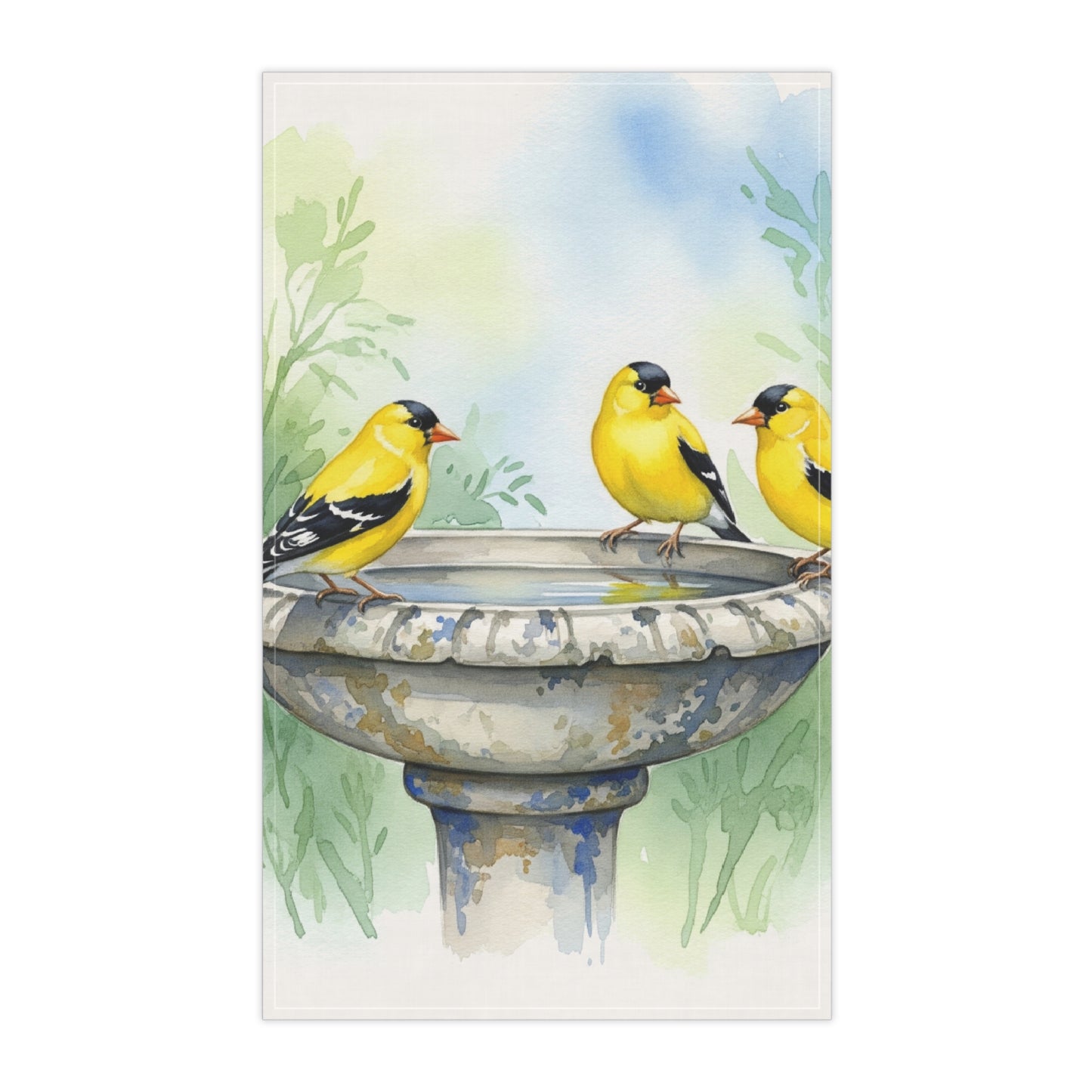 Charming Goldfinch Motif Tea Towels, Kitchen Decor, Gift for Bird Lovers, Home Essentials, Spring Decor, Eco-Friendly Kitchen