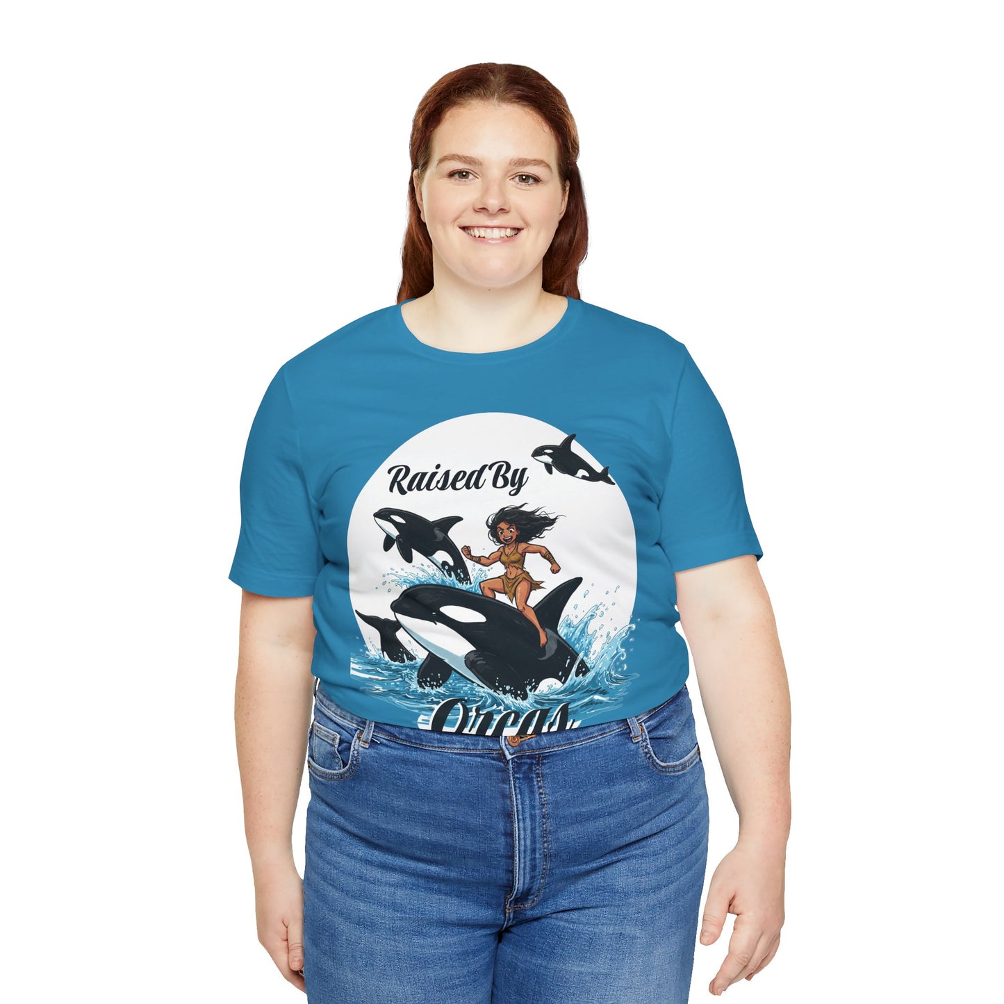 'Raised By Orcas' Unisex Tee | Ocean Lover Shirt, Animal Spirit Tee, Whale Enthusiast Gift, Nautical Apparel, Summer Essentials