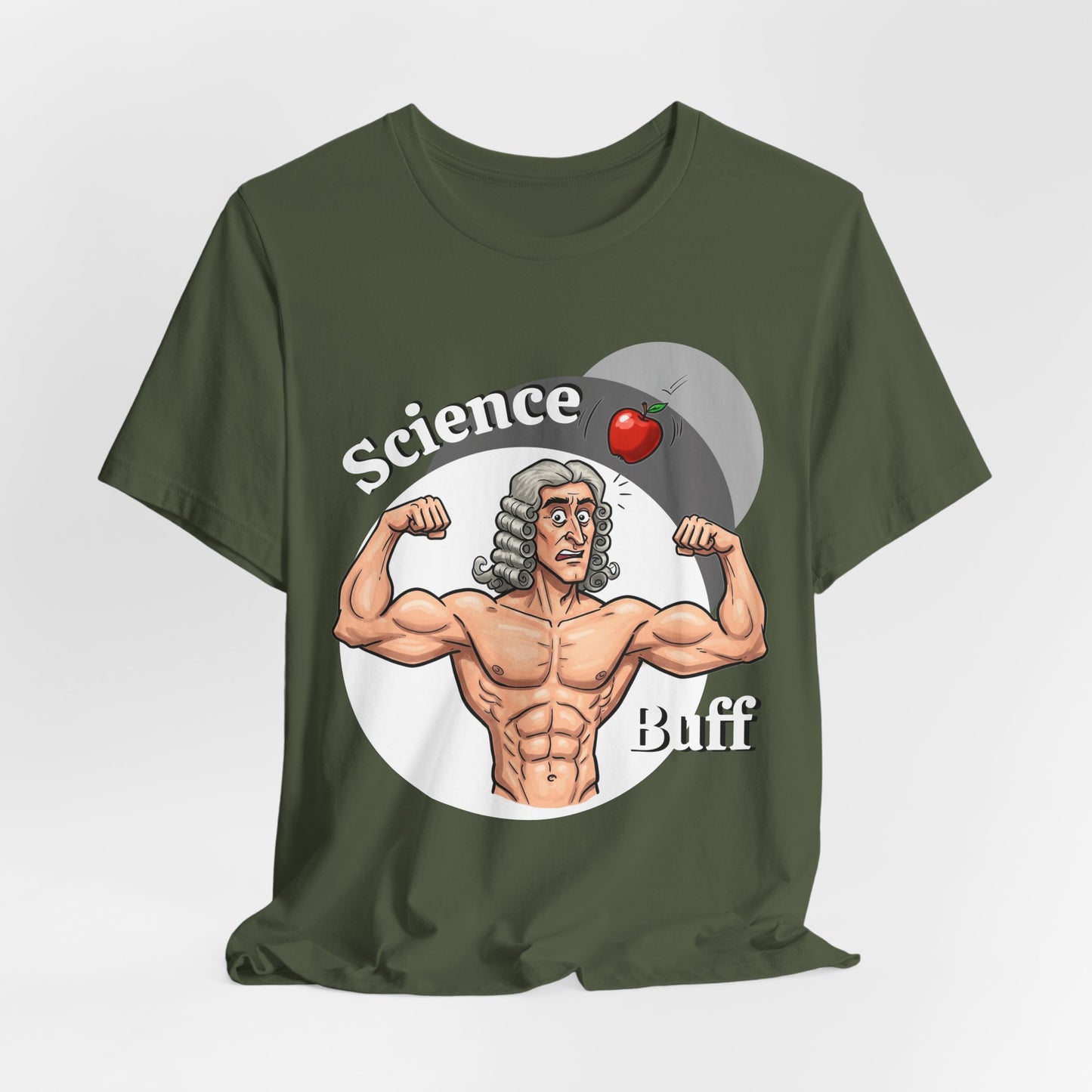 Funny 'Science Buff' Unisex Tee, Funny Science Shirt, Gift for STEM Lovers, Academic Humor T-Shirt, Geeky Top, Science Enthusiast Apparel, Sir Isaac Newton Fans - Schmartypants