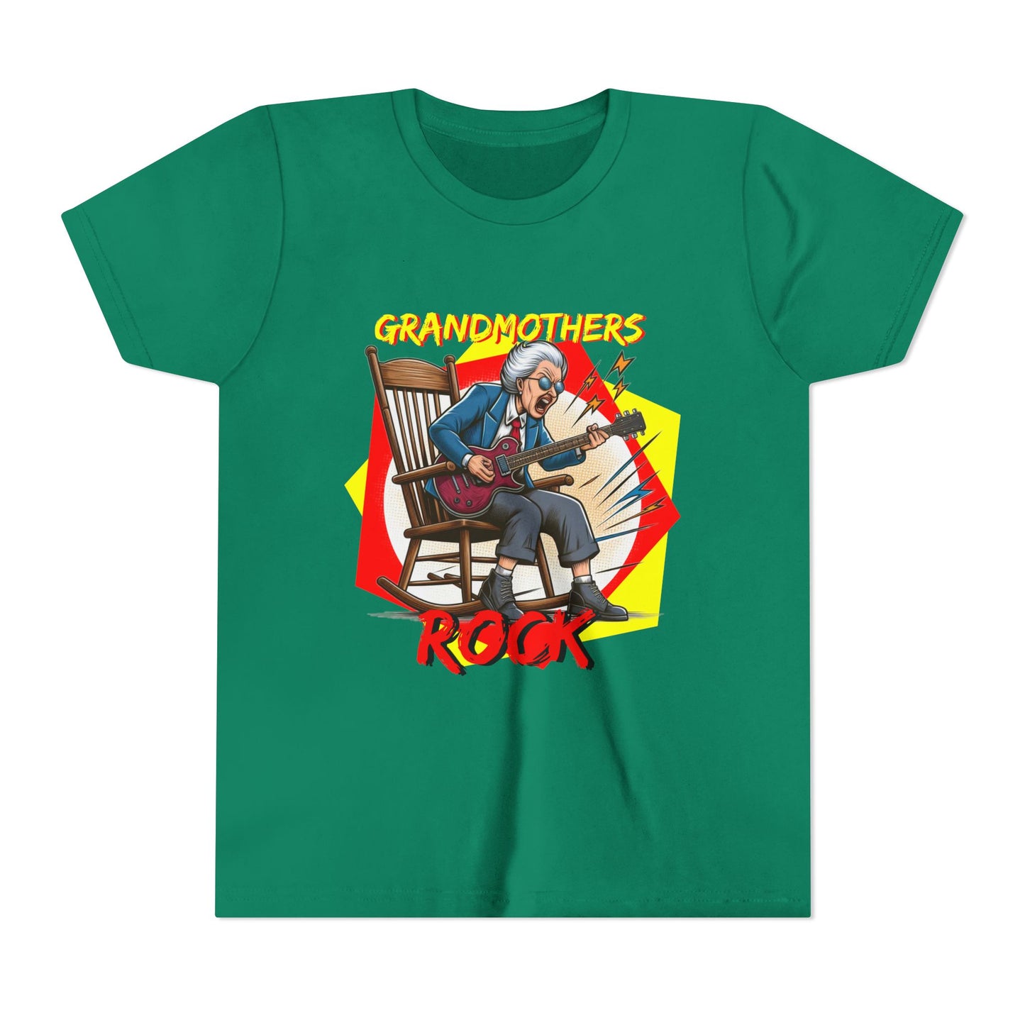 'Grandmothers Rock' Youth Short Sleeve Tee - Funny Design to Show Love for Grandma - Schmartypants