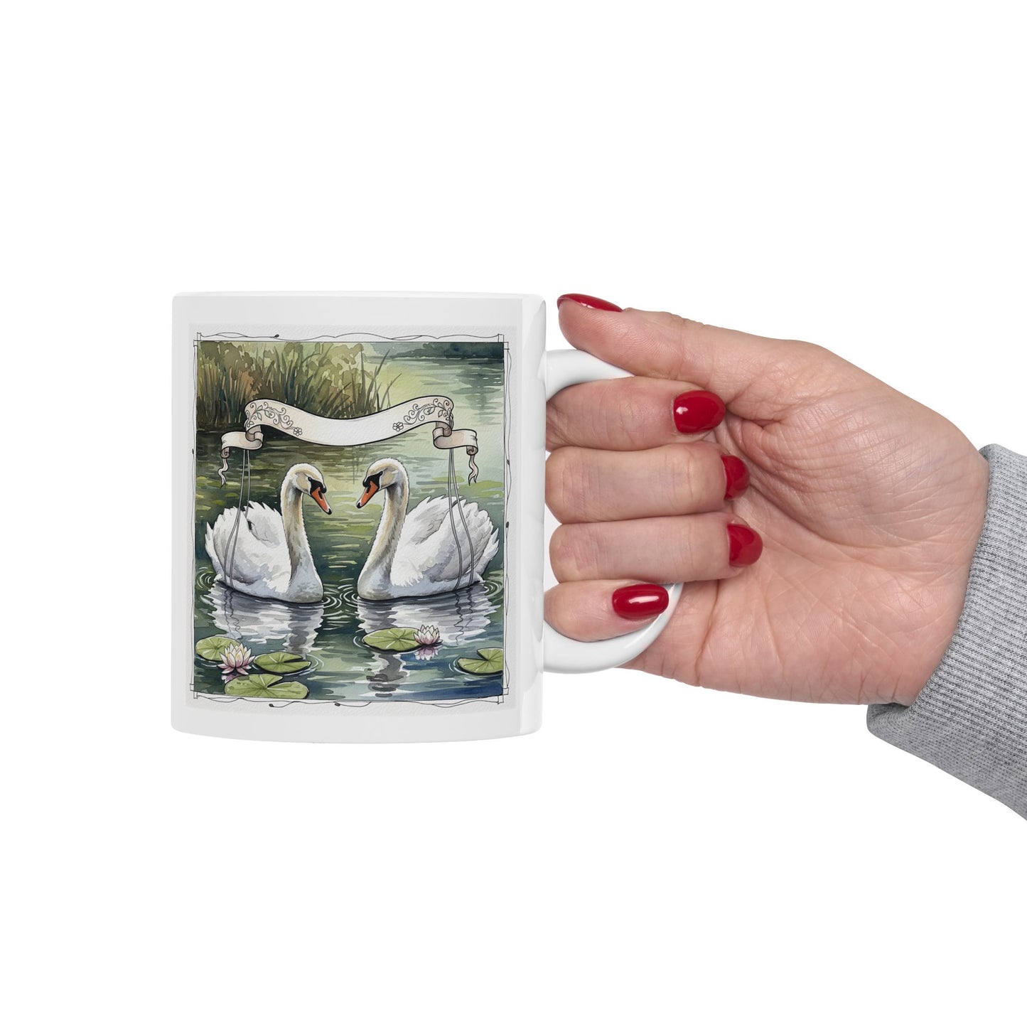 Personalizable Wedding Reception Favor Ceramic Mug, Gift Coffee Cup, Customizable Bridal Shower Tea Mug, Special Occasion Guest Present