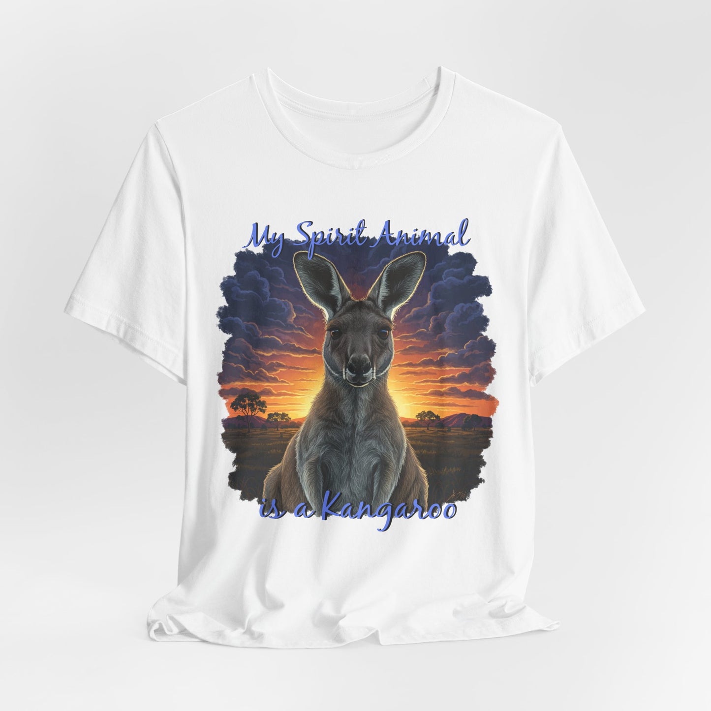 'My Spirit Animal is a Kangaroo' Tee - Unisex Jersey Short Sleeve T-Shirt for Wildlife Lovers, Aussies - Schmartypants