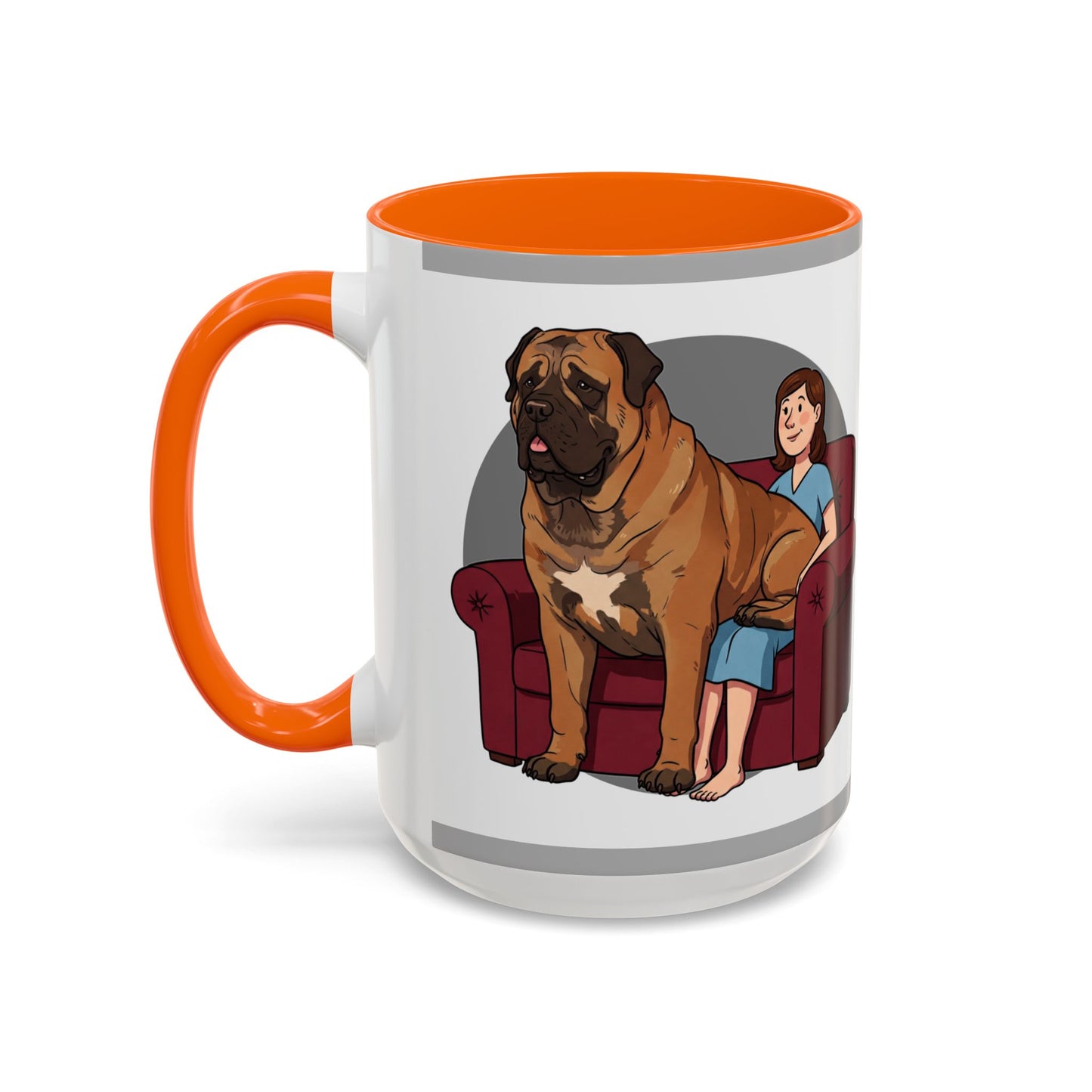 Mastiff Lap Dog Accent Coffee Mug - Perfect Funny Gift for Dog Lovers, Mastiff Breeders - Schmartypants
