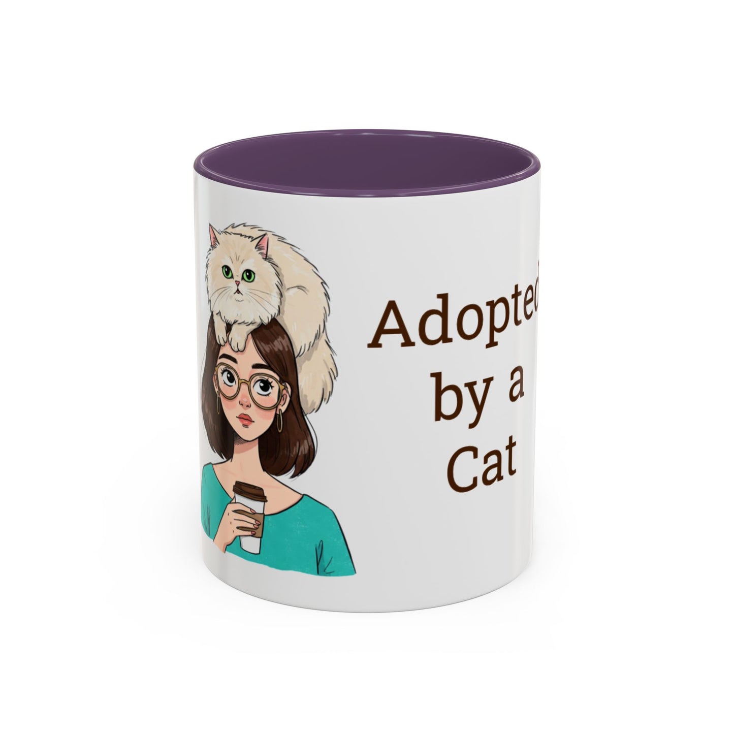Adopted by a Cat Accent Coffee Mug - Perfect Gift for Cat Lovers - Funny Cat - Feline Humor - Schmartypants